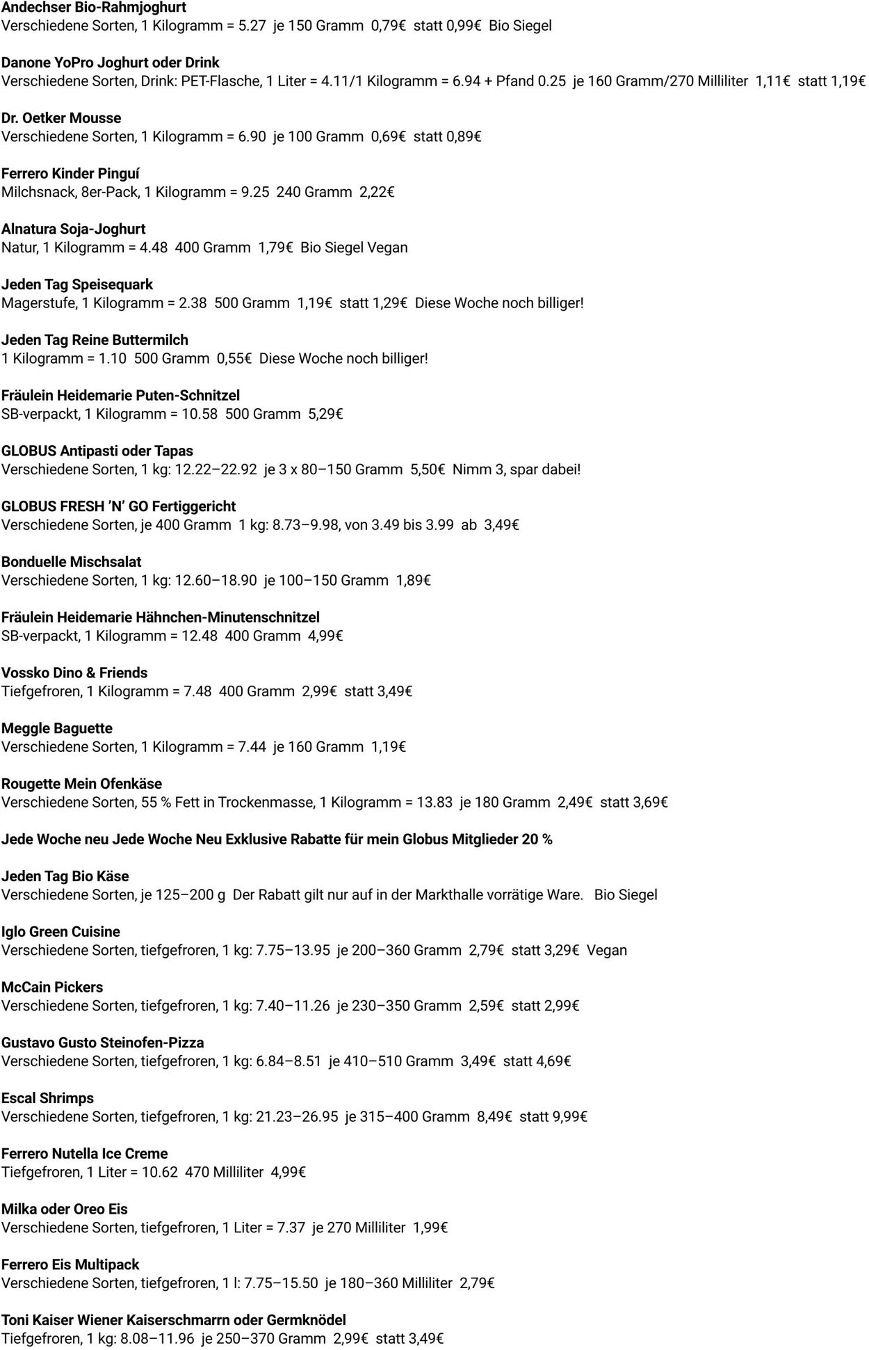 Prospekt Globus 03.11.2025 - 08.11.2025