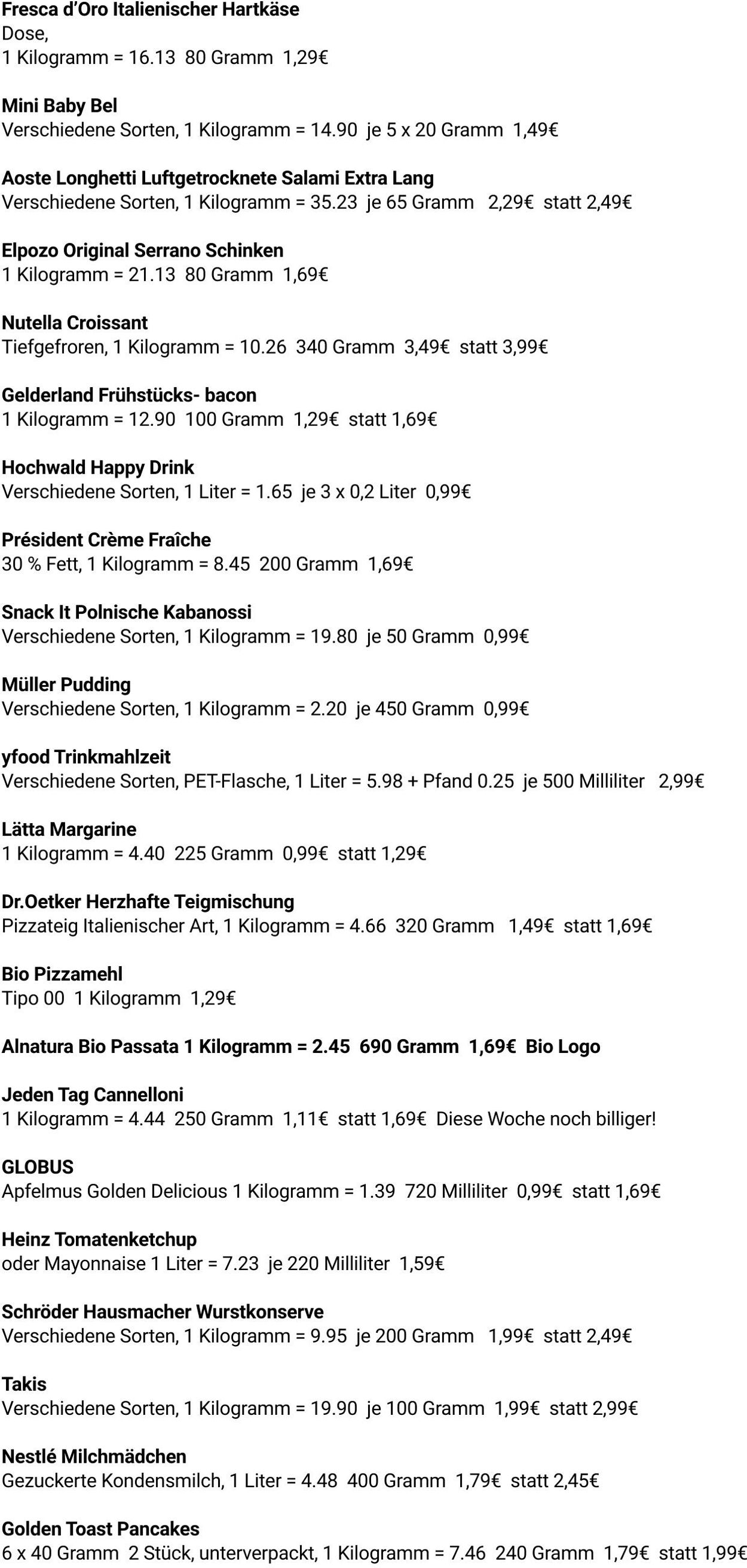 Prospekt Globus 08.09.2025 - 13.09.2025