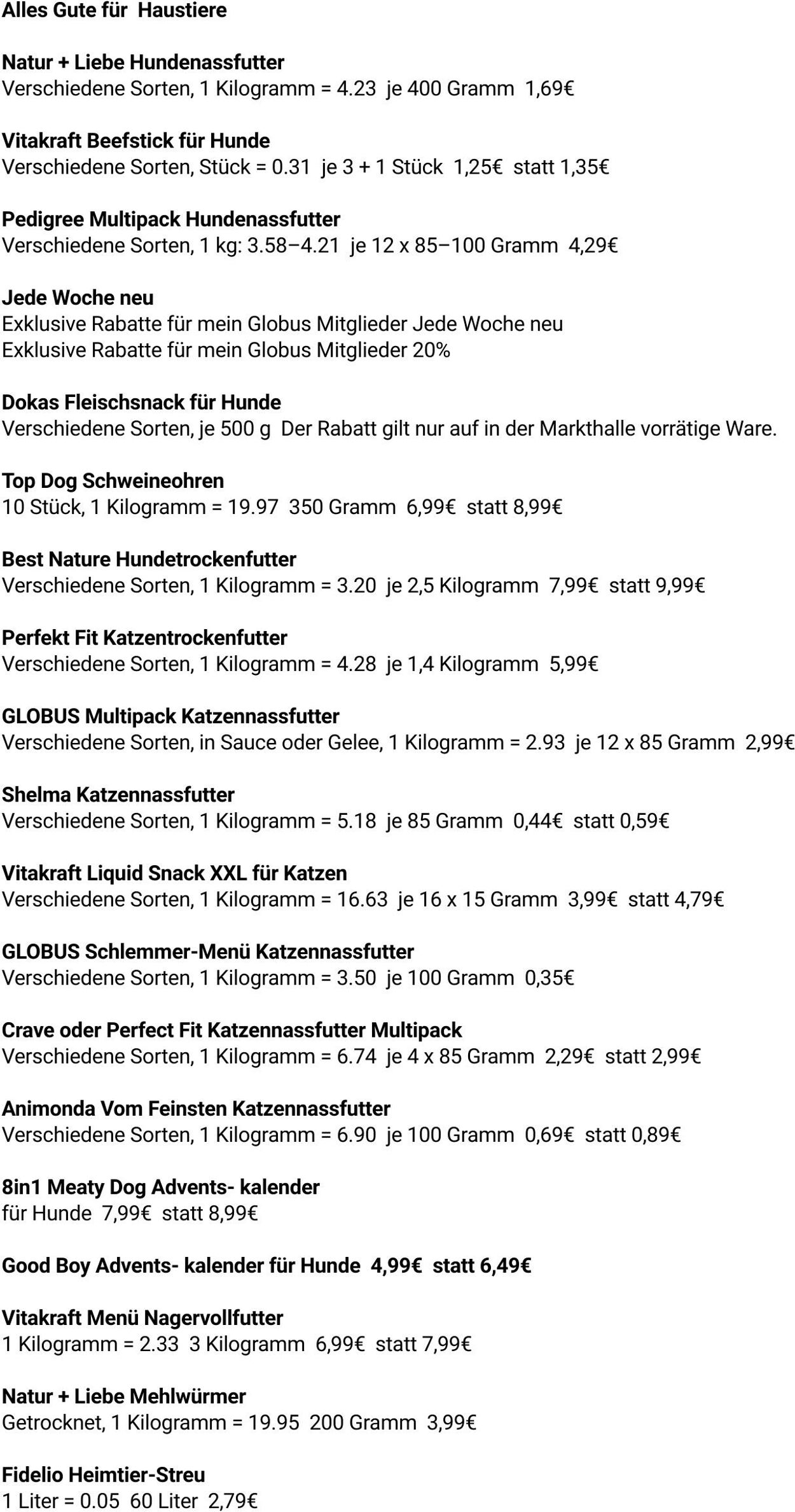 Prospekt Globus 03.11.2025 - 08.11.2025