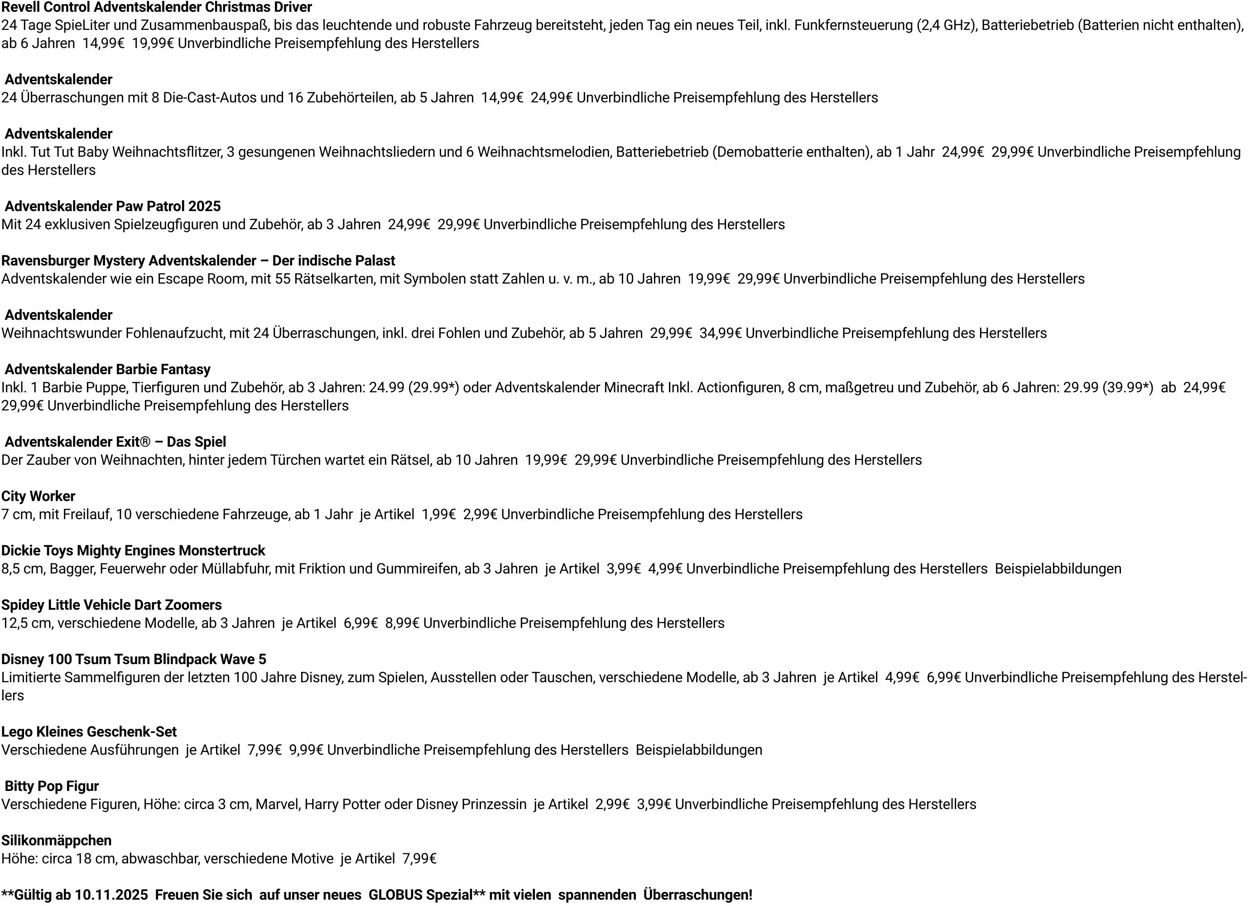 Prospekt Globus 03.11.2025 - 08.11.2025
