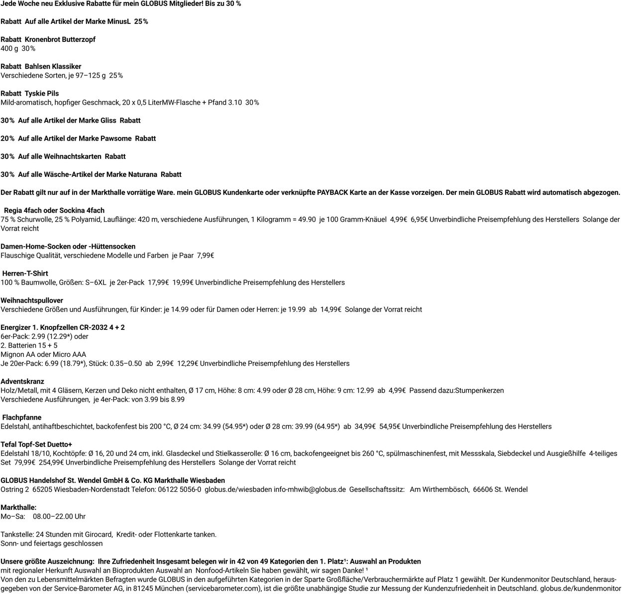 Prospekt Globus 03.11.2025 - 08.11.2025