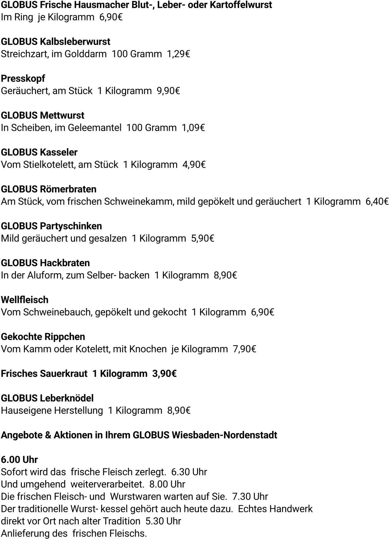 Prospekt Globus 08.09.2025 - 13.09.2025