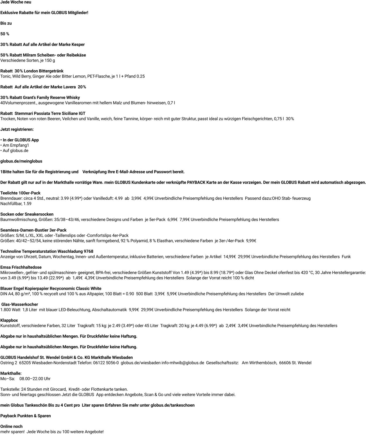 Prospekt Globus 08.09.2025 - 13.09.2025