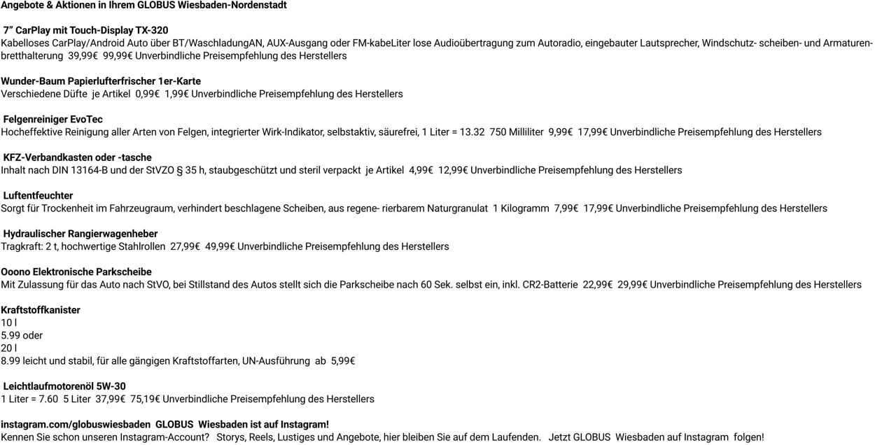 Prospekt Globus 08.09.2025 - 13.09.2025