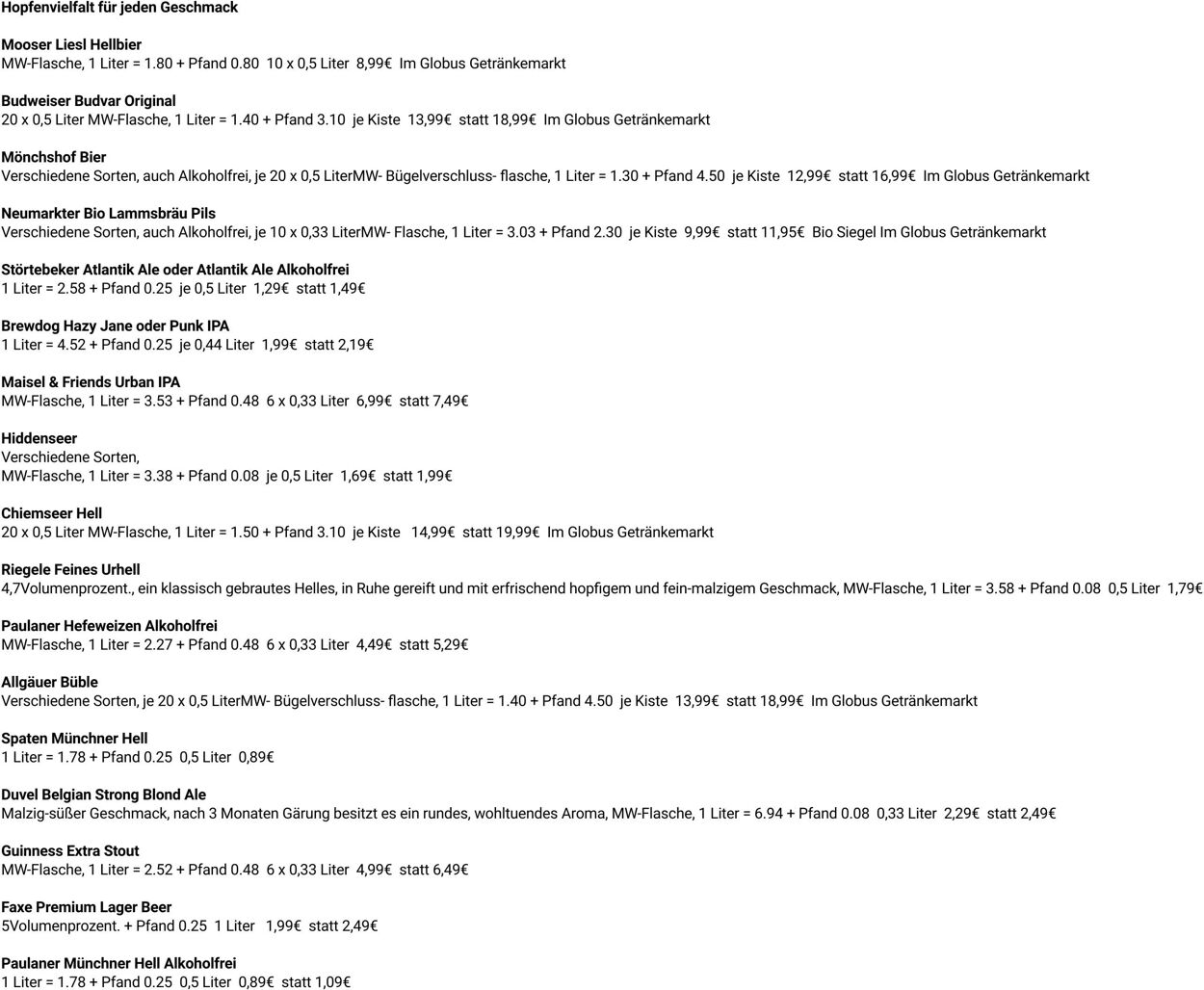 Prospekt Globus 22.09.2025 - 27.09.2025
