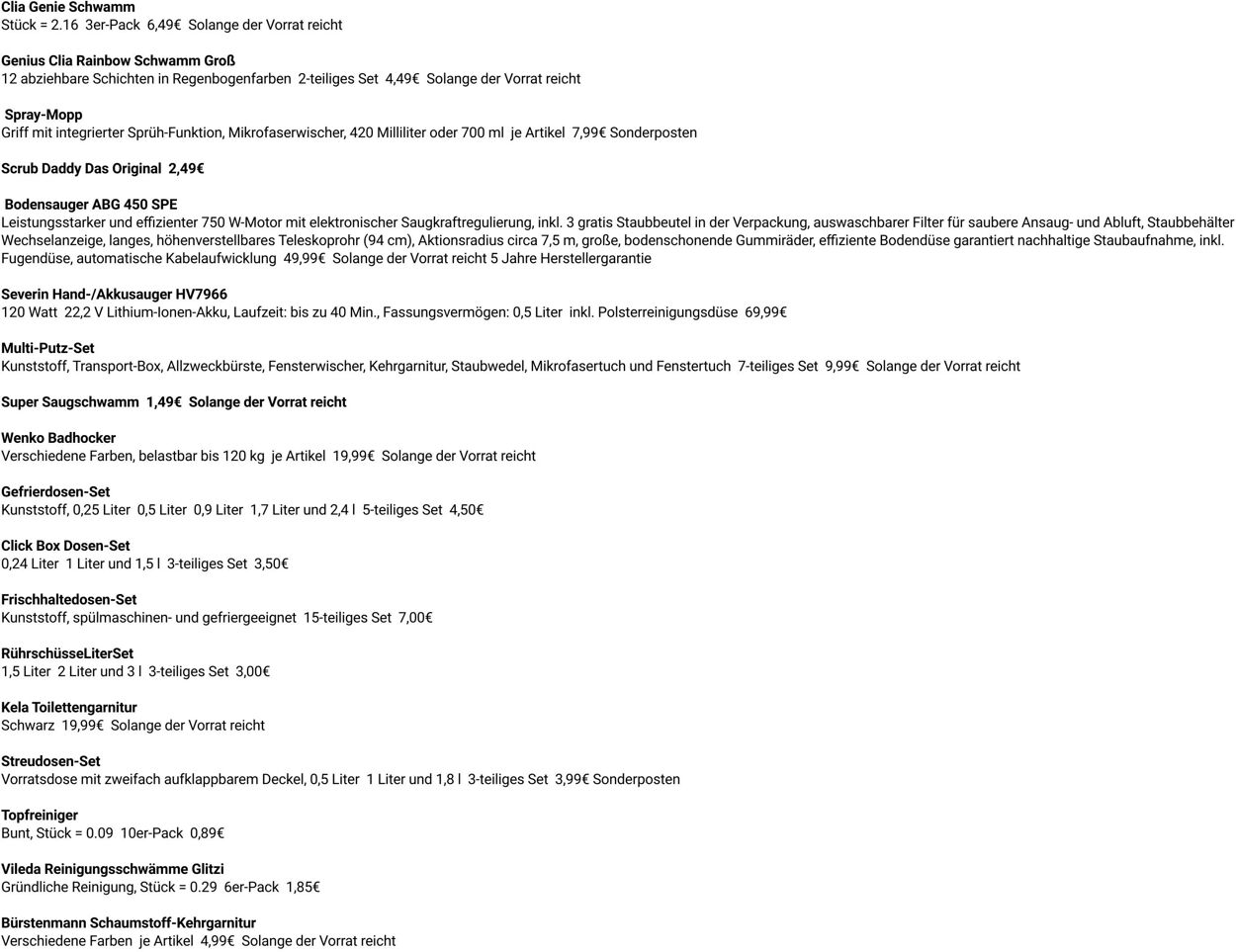 Prospekt Globus 15.09.2025 - 20.09.2025