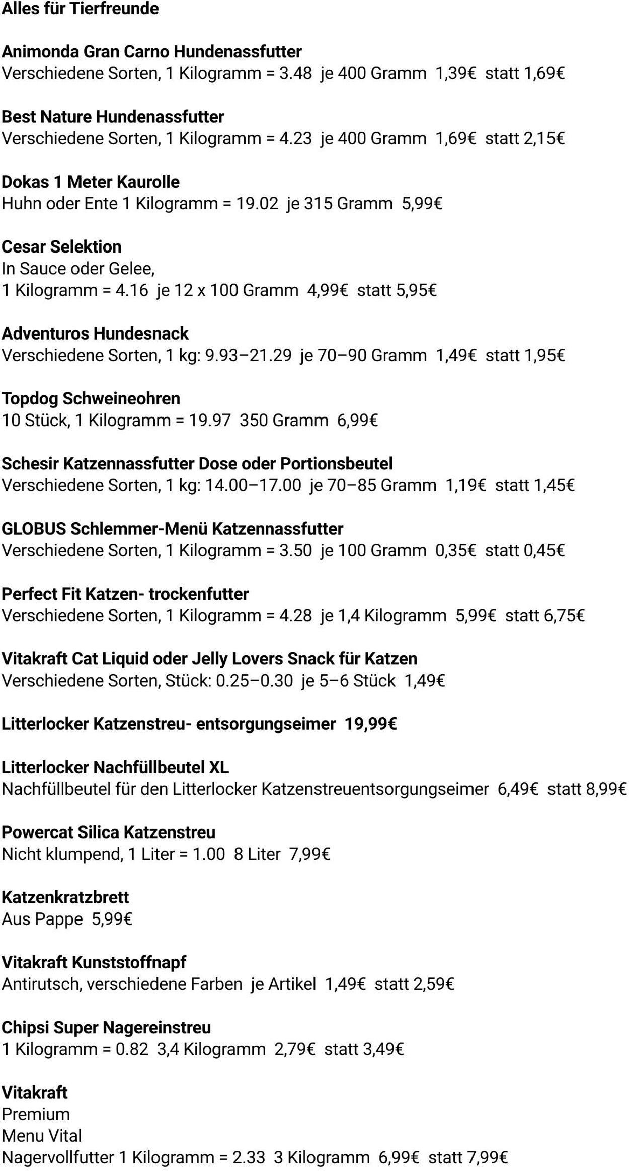 Prospekt Globus 15.09.2025 - 20.09.2025