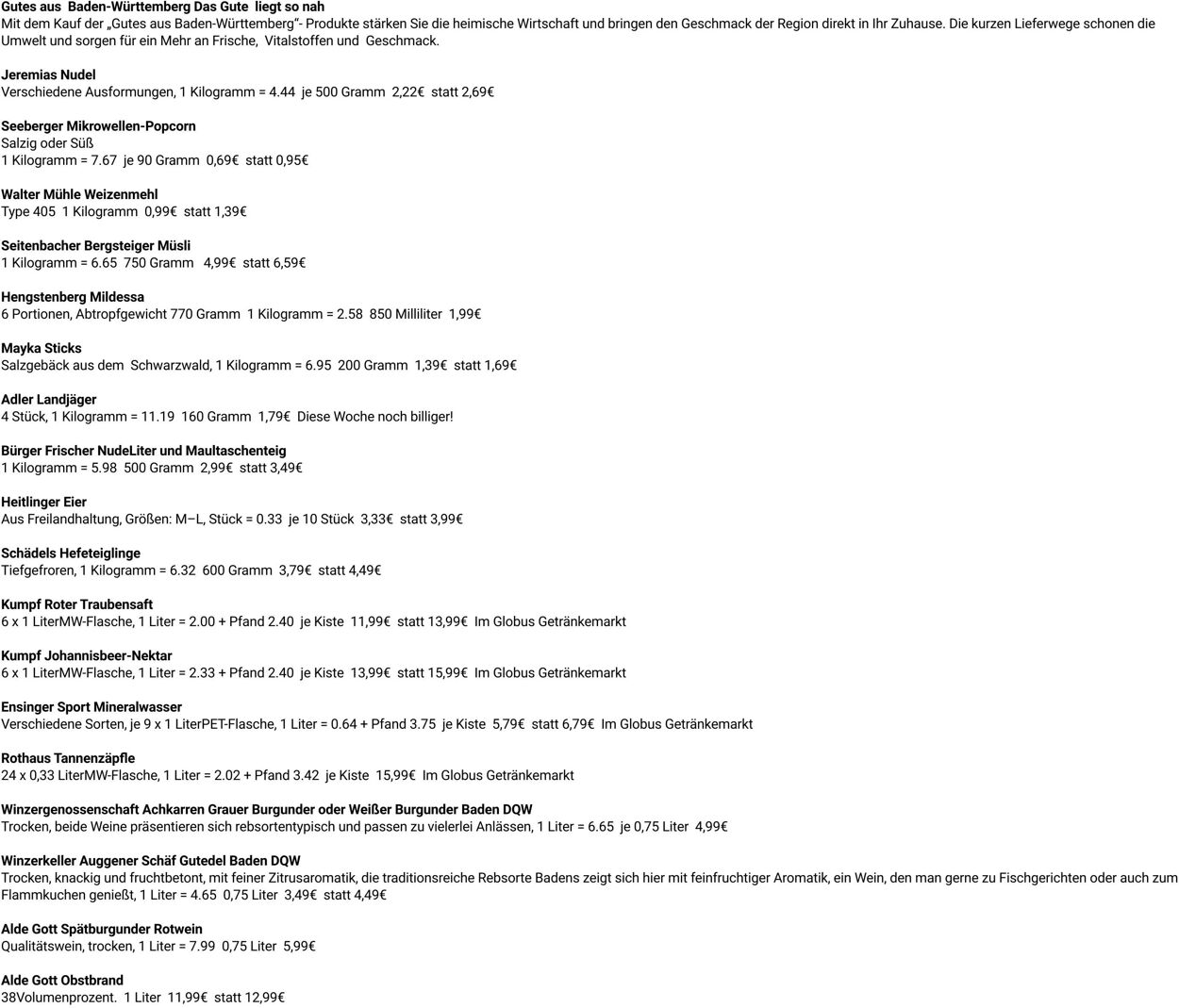 Prospekt Globus 03.11.2025 - 08.11.2025