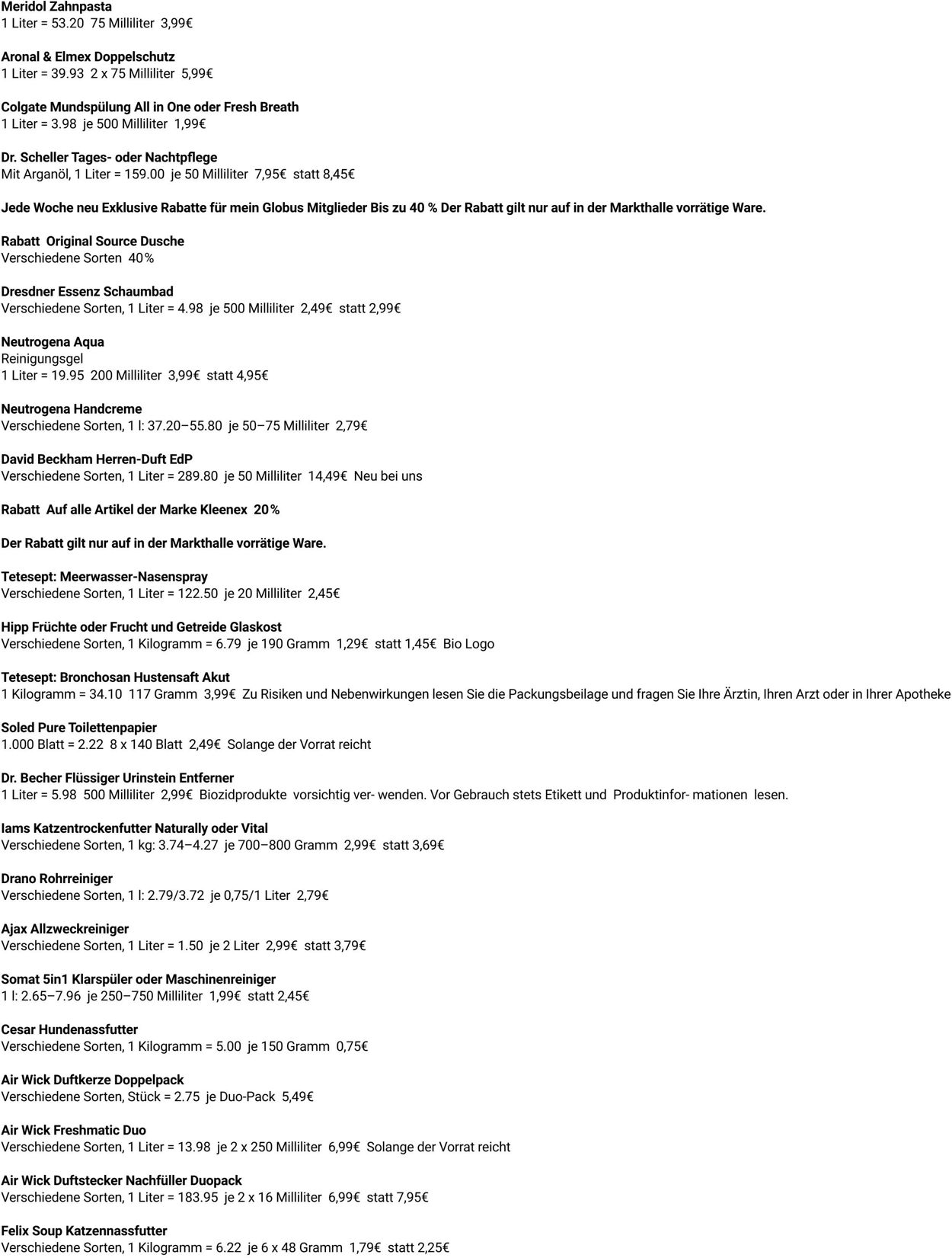 Prospekt Globus 03.11.2025 - 08.11.2025
