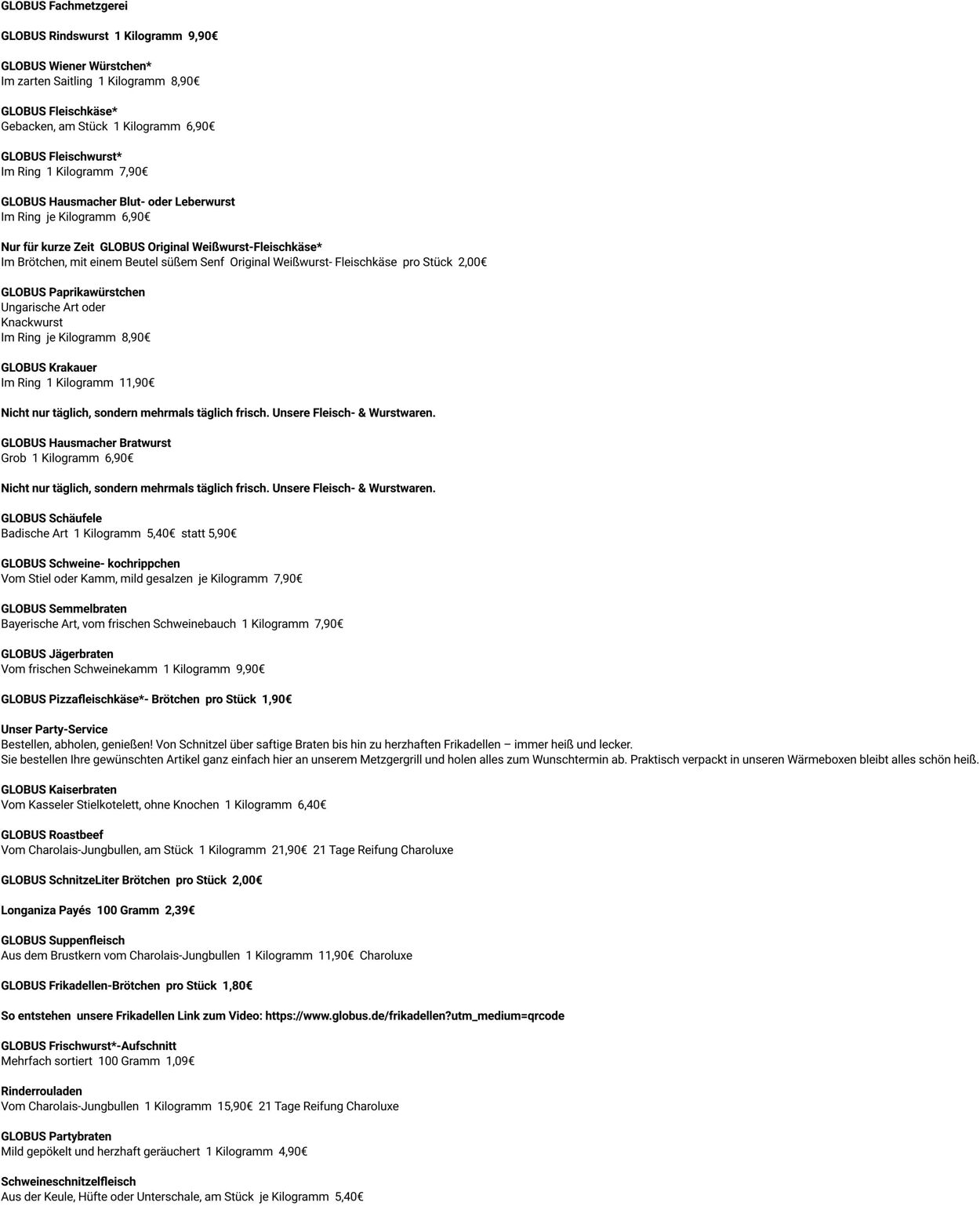 Prospekt Globus 03.11.2025 - 08.11.2025