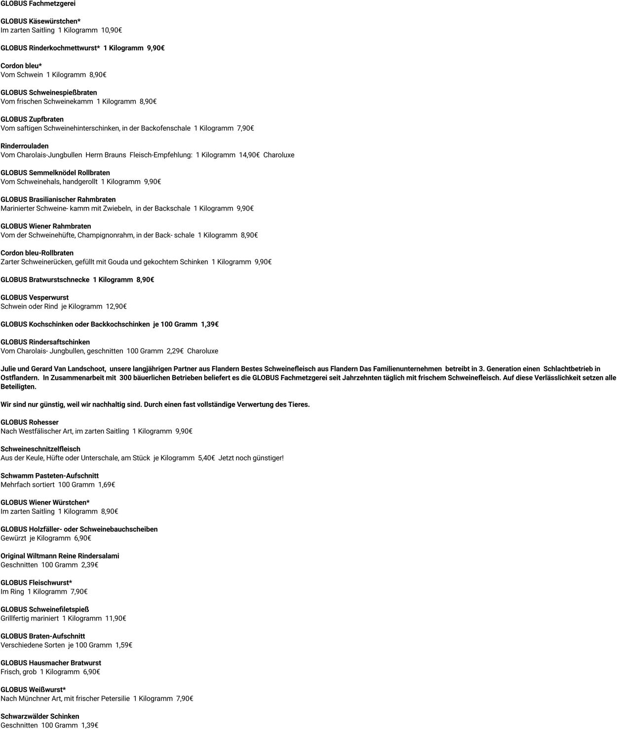 Prospekt Globus 08.09.2025 - 13.09.2025