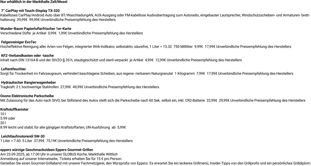 Prospekt Globus 08.09.2025 - 13.09.2025