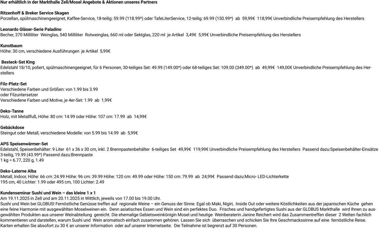 Prospekt Globus 27.10.2025 - 01.11.2025