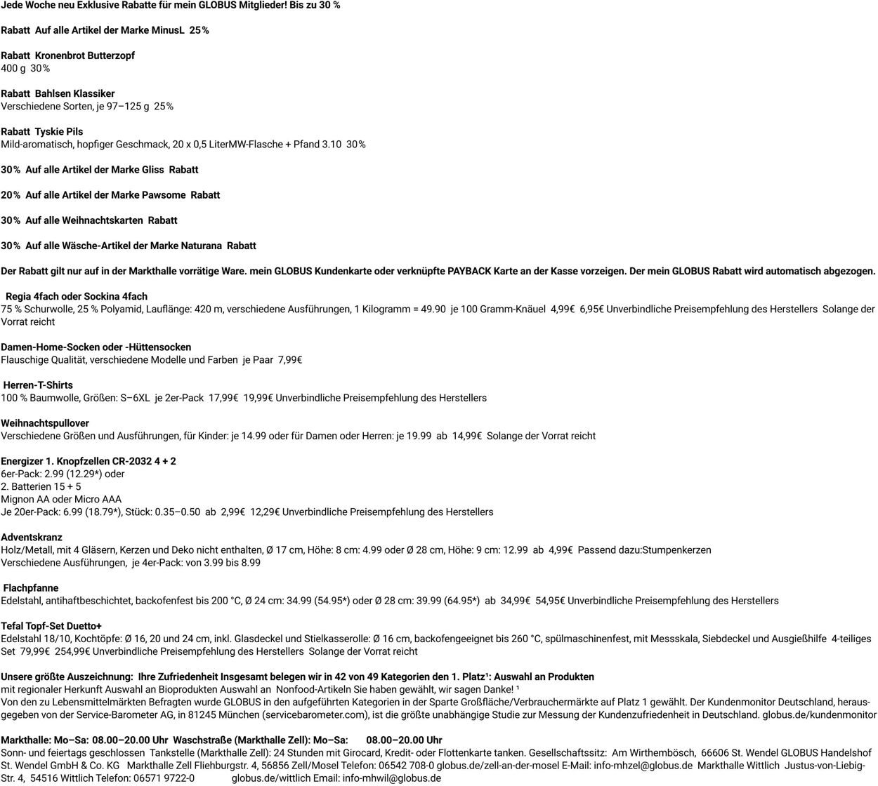 Prospekt Globus 27.10.2025 - 01.11.2025