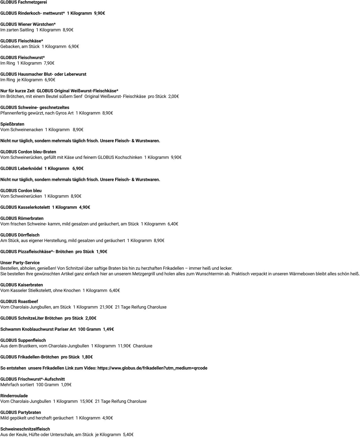 Prospekt Globus 27.10.2025 - 01.11.2025