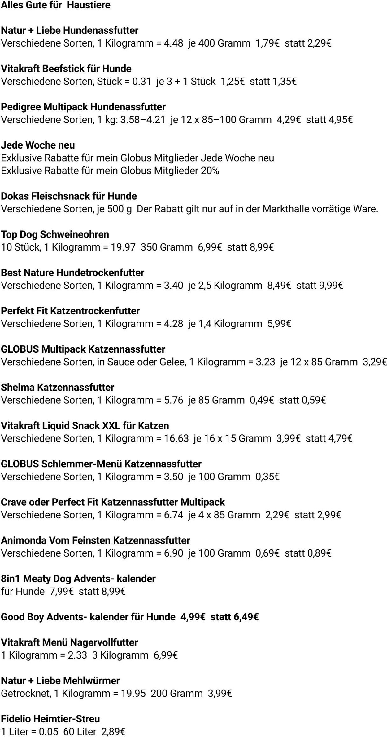 Prospekt Globus 03.11.2025 - 08.11.2025