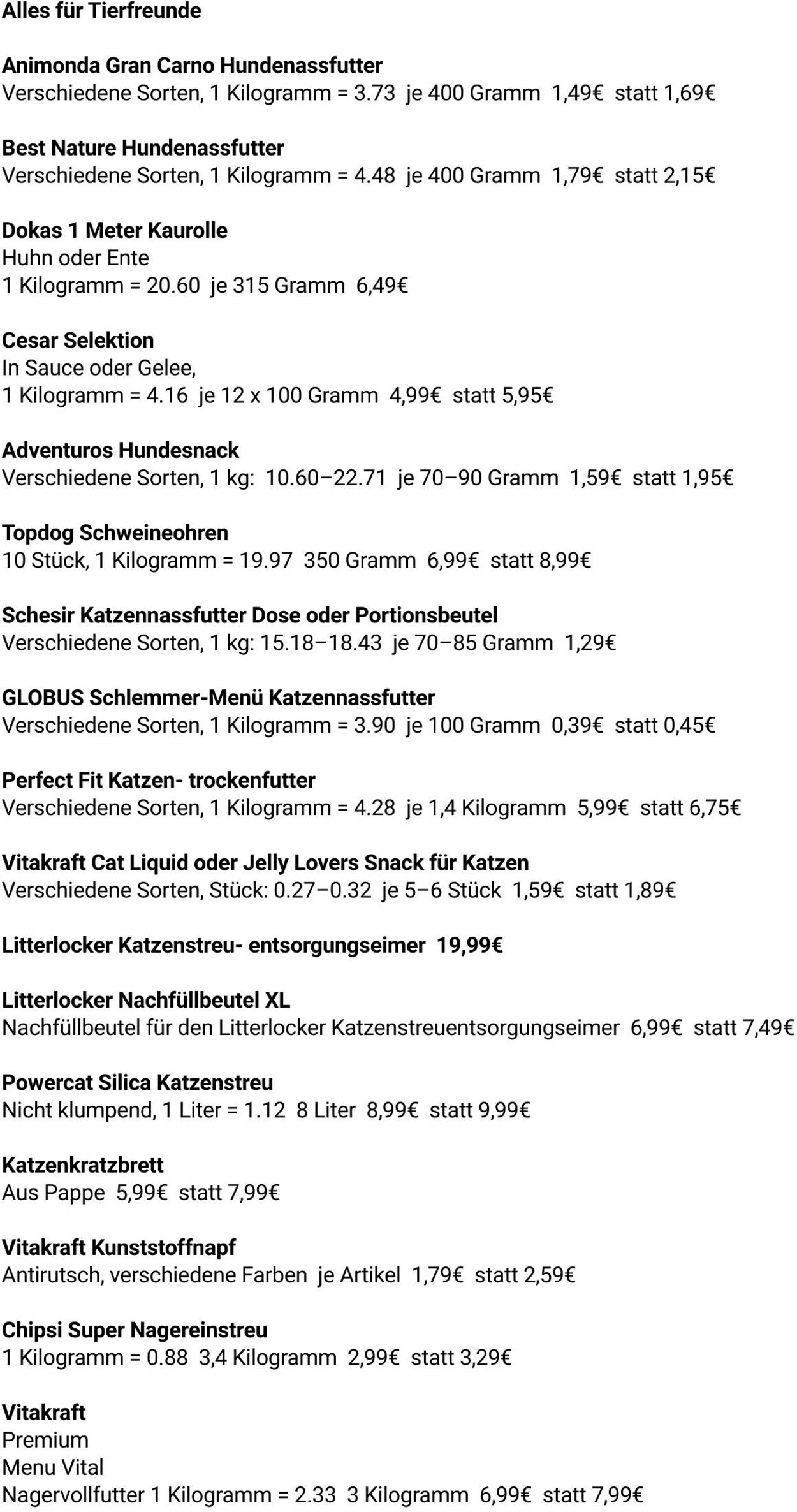 Prospekt Globus 15.09.2025 - 20.09.2025