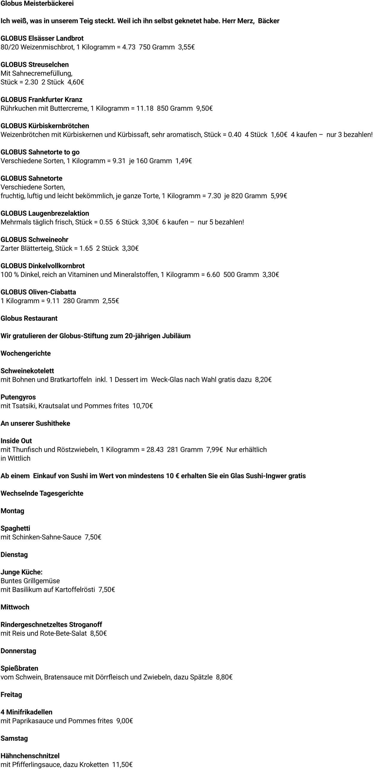 Prospekt Globus 22.09.2025 - 27.09.2025