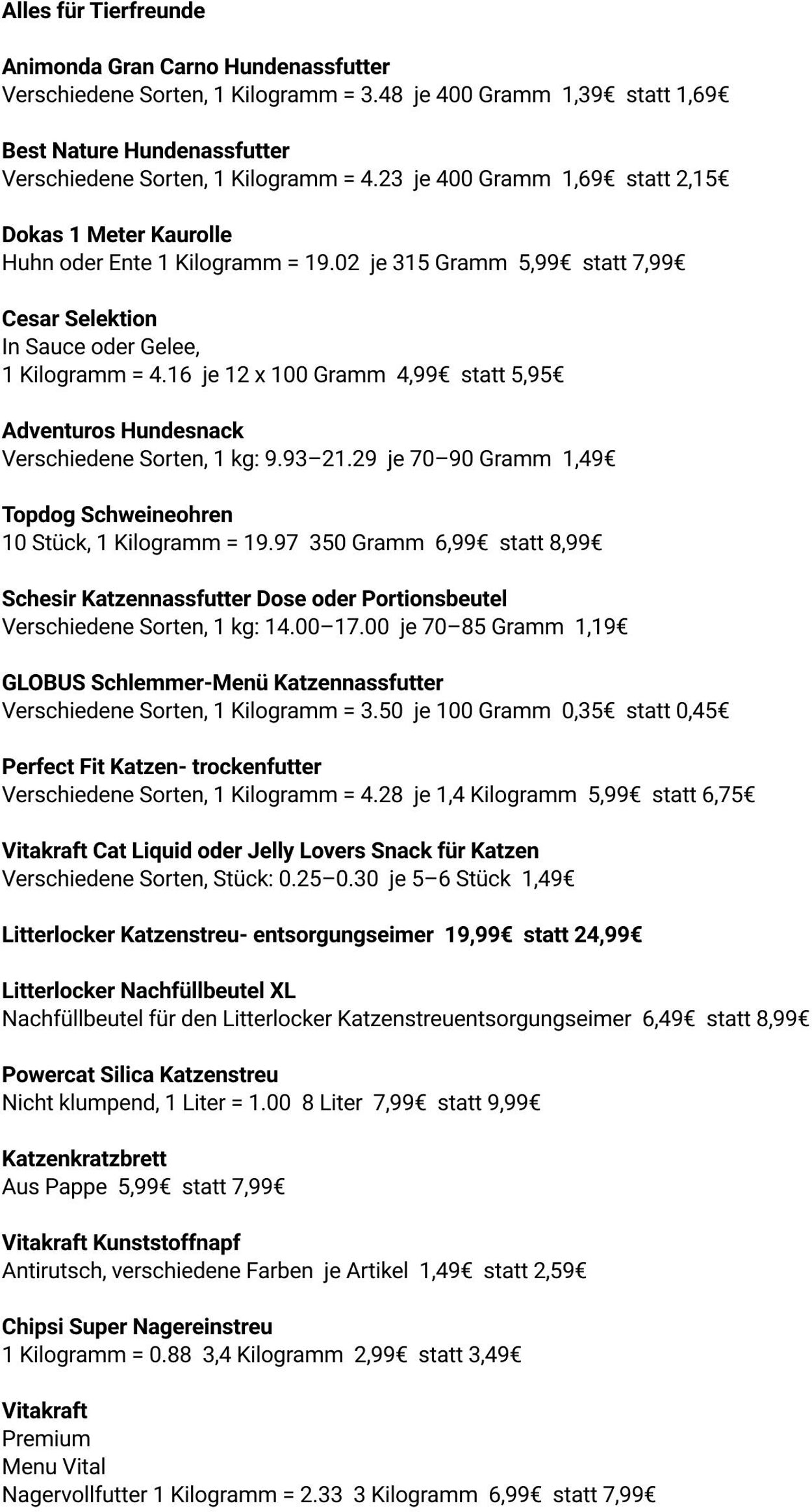 Prospekt Globus 15.09.2025 - 20.09.2025
