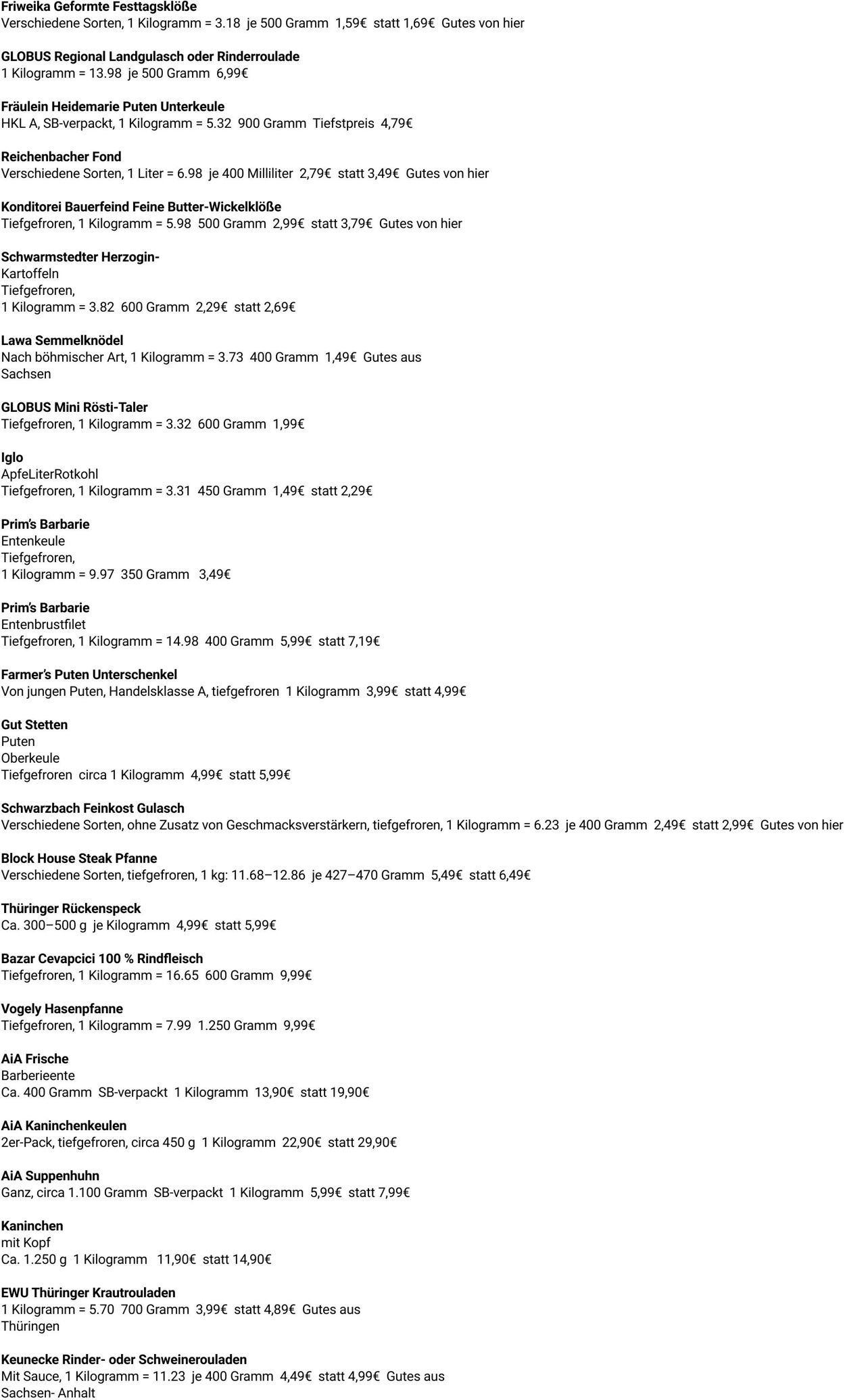Prospekt Globus 08.09.2025 - 13.09.2025