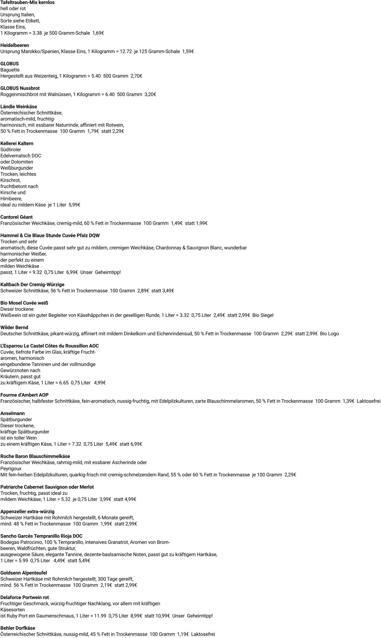 Prospekt Globus 08.09.2025 - 13.09.2025