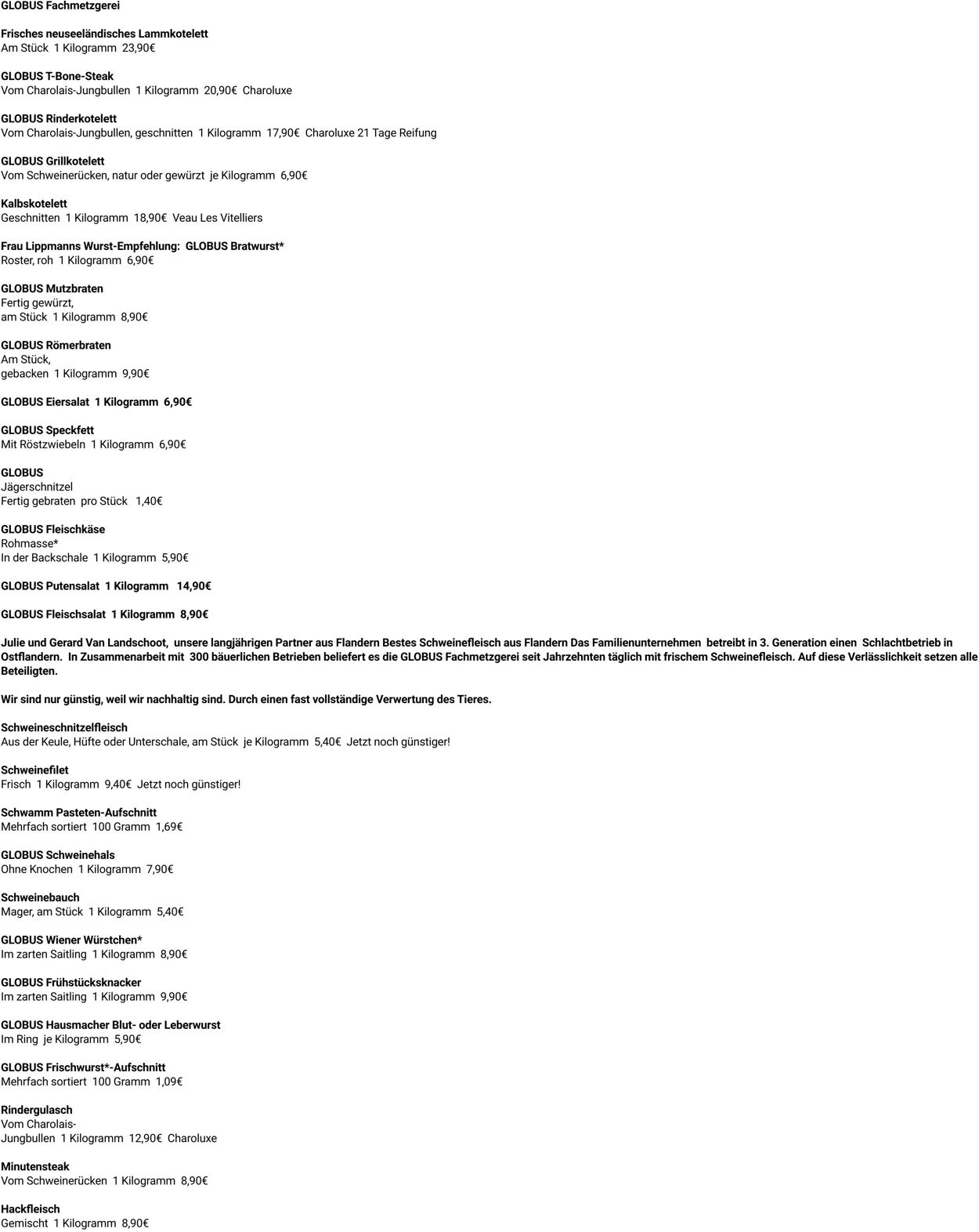 Prospekt Globus 08.09.2025 - 13.09.2025