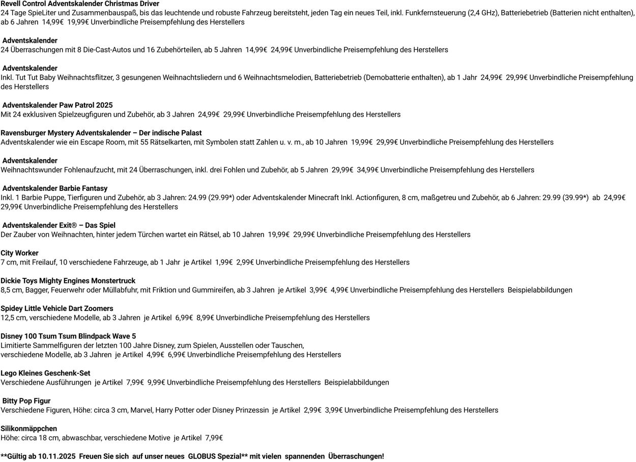 Prospekt Globus 03.11.2025 - 08.11.2025