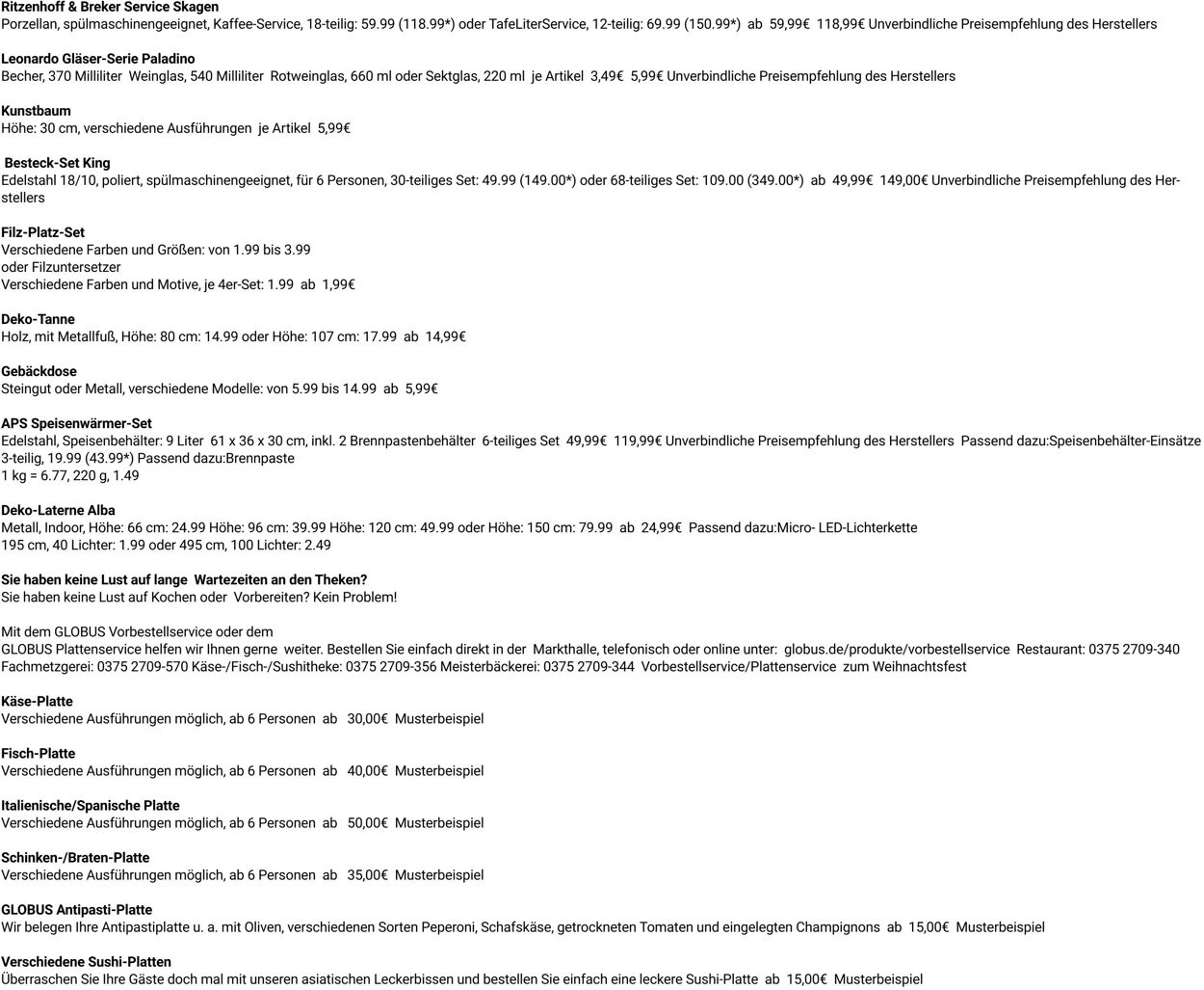 Prospekt Globus 03.11.2025 - 08.11.2025