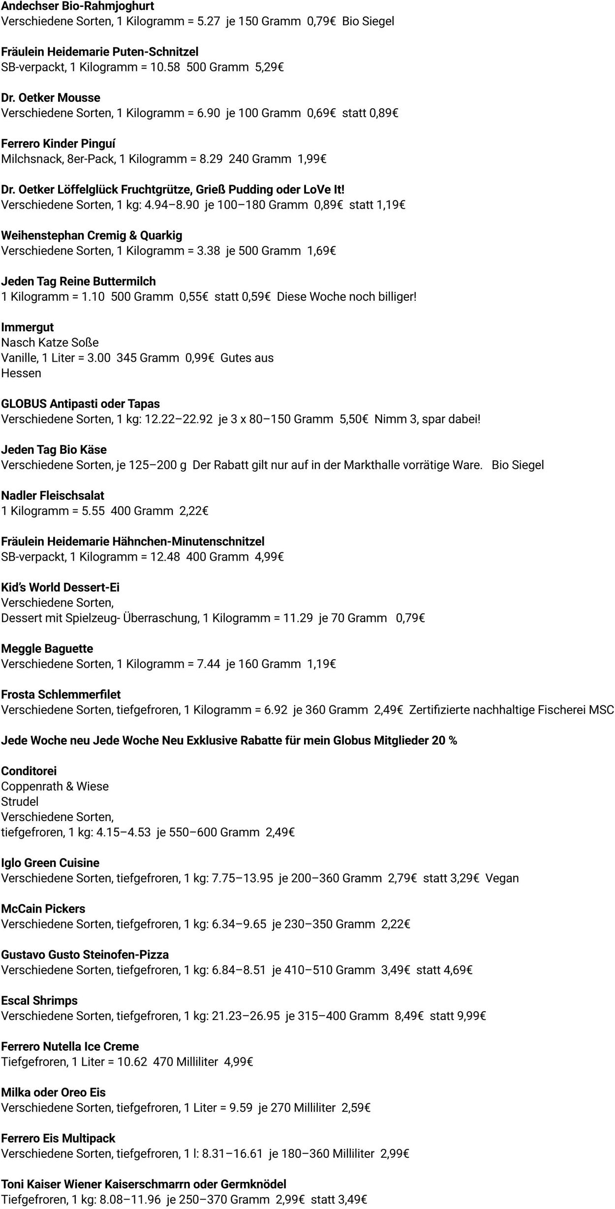 Prospekt Globus 03.11.2025 - 08.11.2025