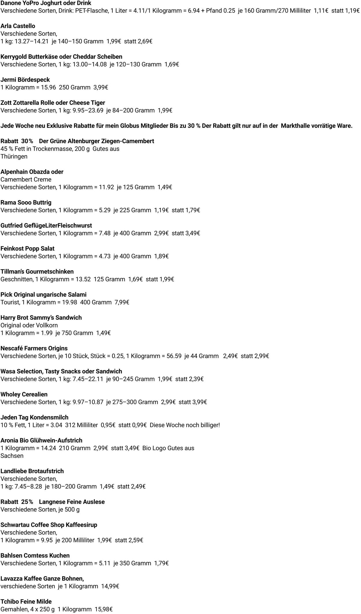 Prospekt Globus 03.11.2025 - 08.11.2025