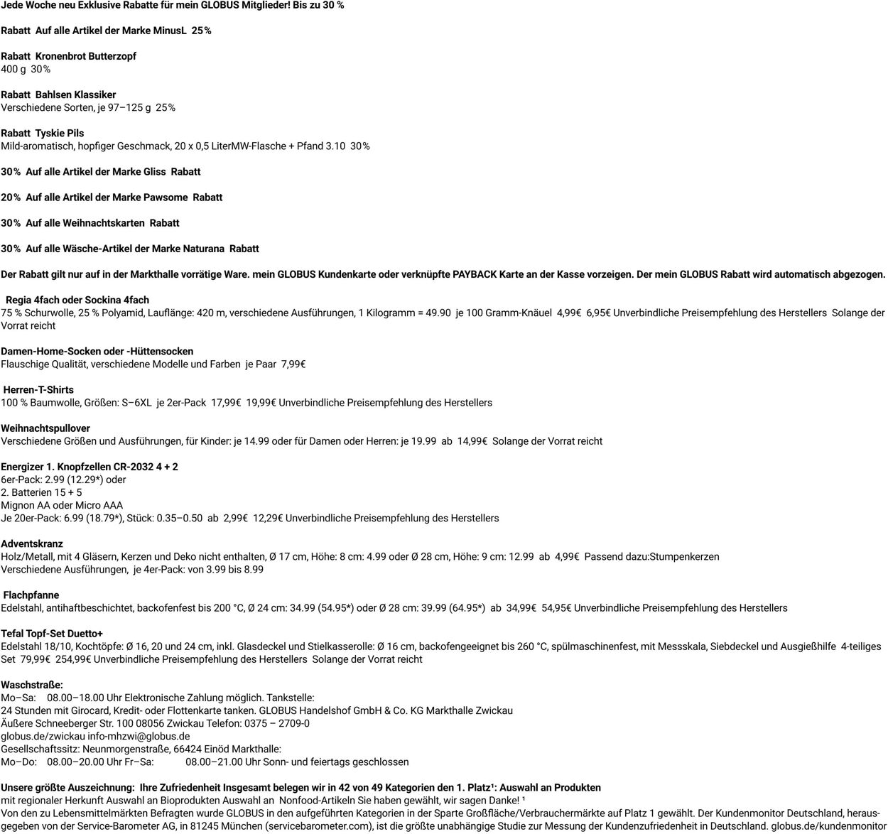 Prospekt Globus 03.11.2025 - 08.11.2025