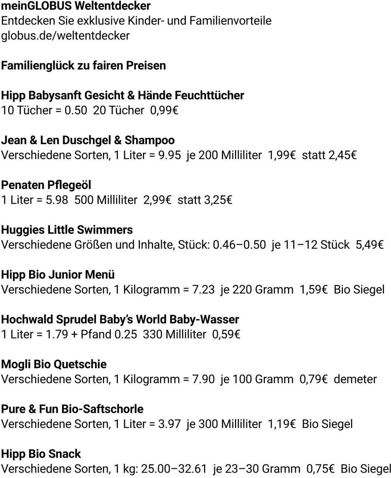 Prospekt Globus 28.07.2025 - 02.08.2025