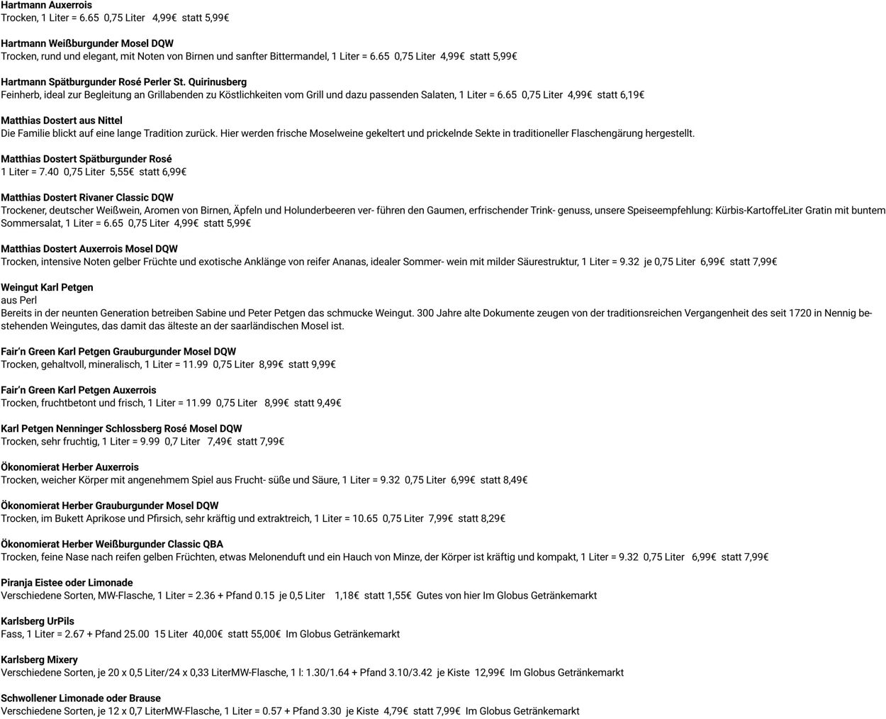 Prospekt Globus 28.07.2025 - 02.08.2025