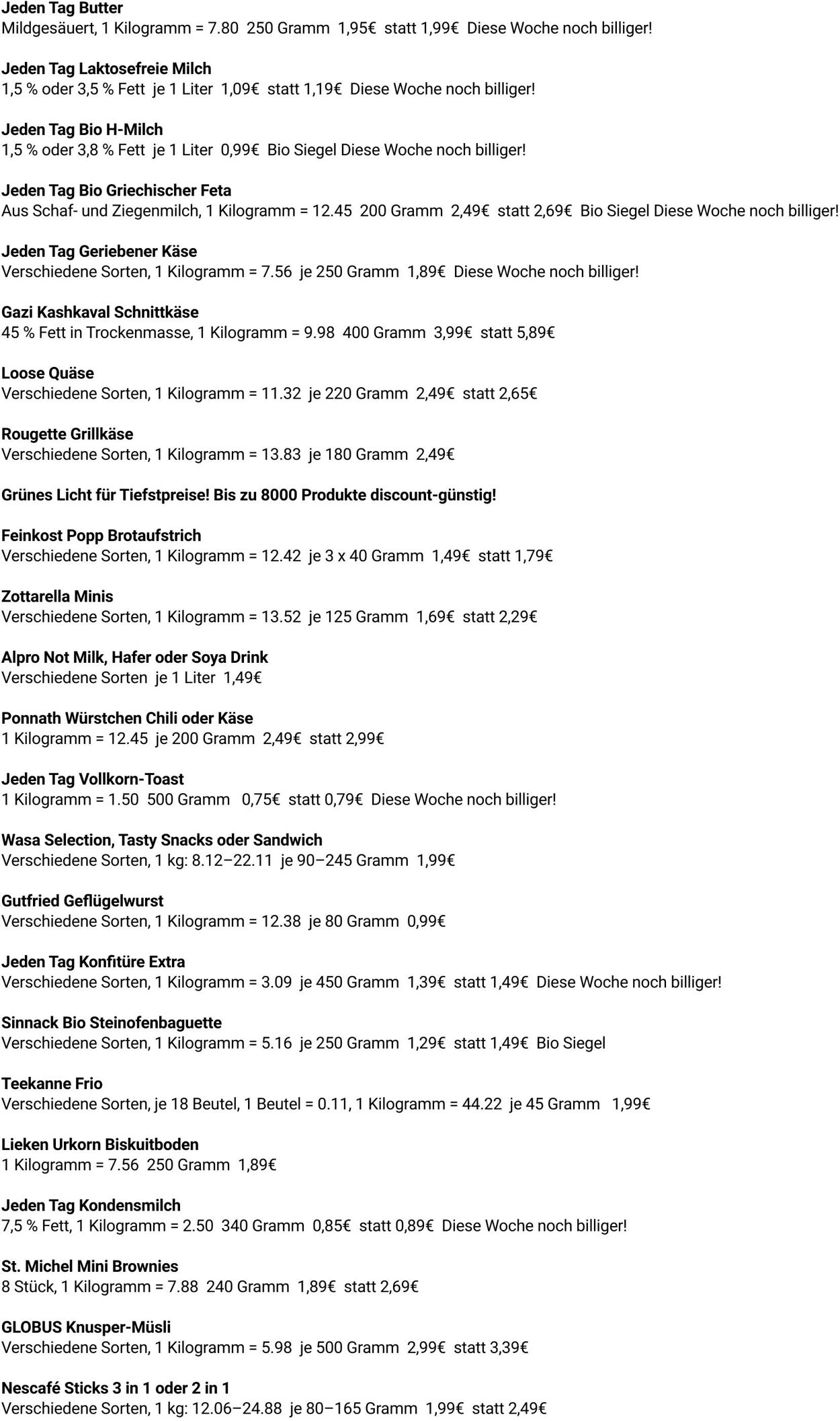 Prospekt Globus 28.07.2025 - 02.08.2025