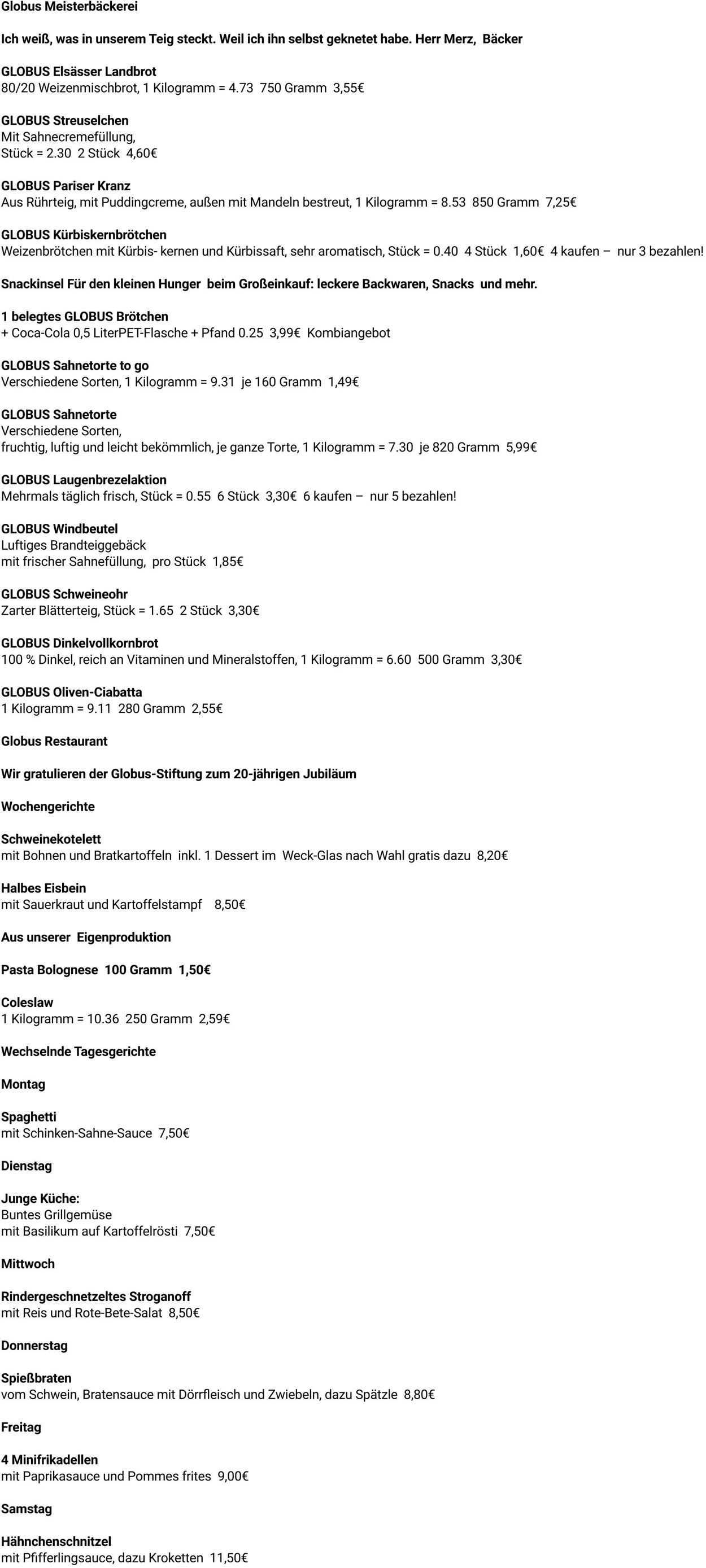 Prospekt Globus 22.09.2025 - 27.09.2025