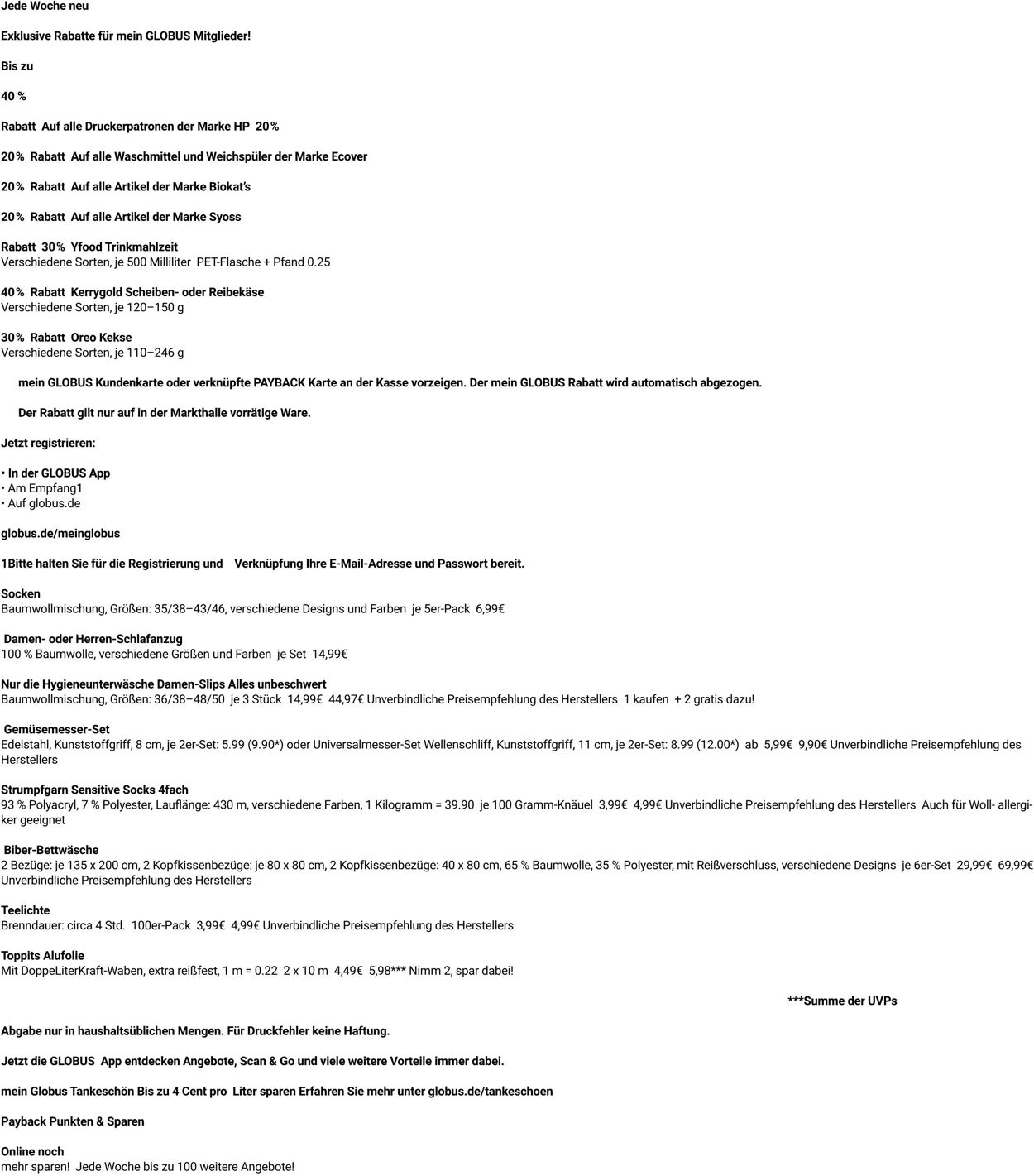 Prospekt Globus 22.09.2025 - 27.09.2025