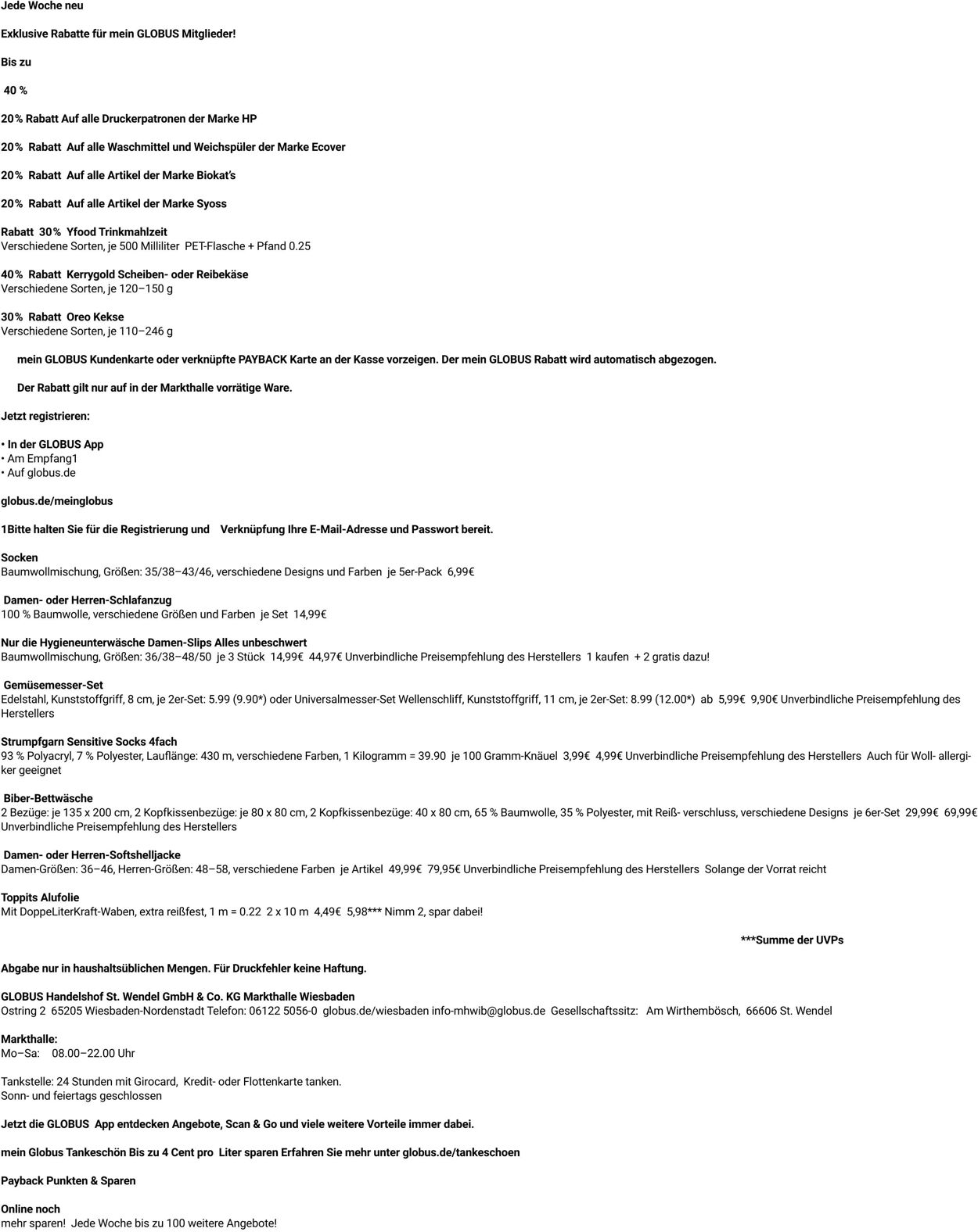 Prospekt Globus 22.09.2025 - 27.09.2025