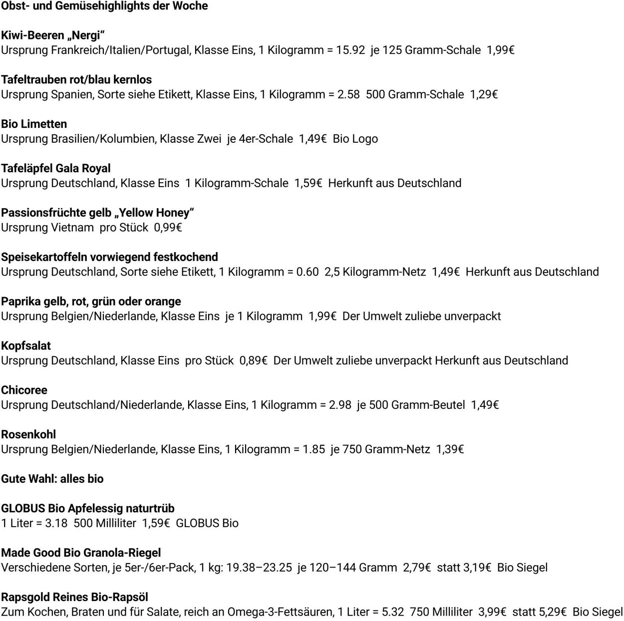 Prospekt Globus 22.09.2025 - 27.09.2025