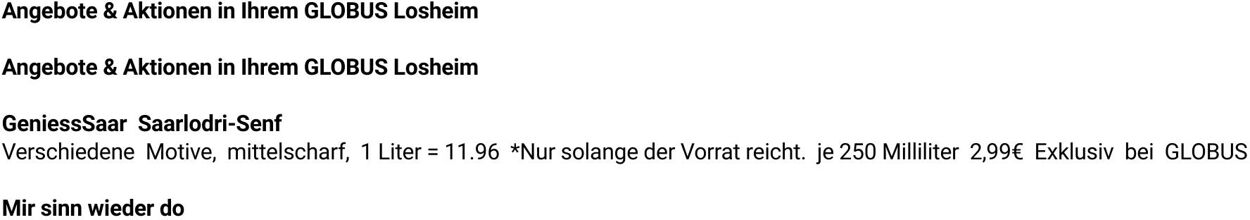 Prospekt Globus 03.11.2025 - 08.11.2025