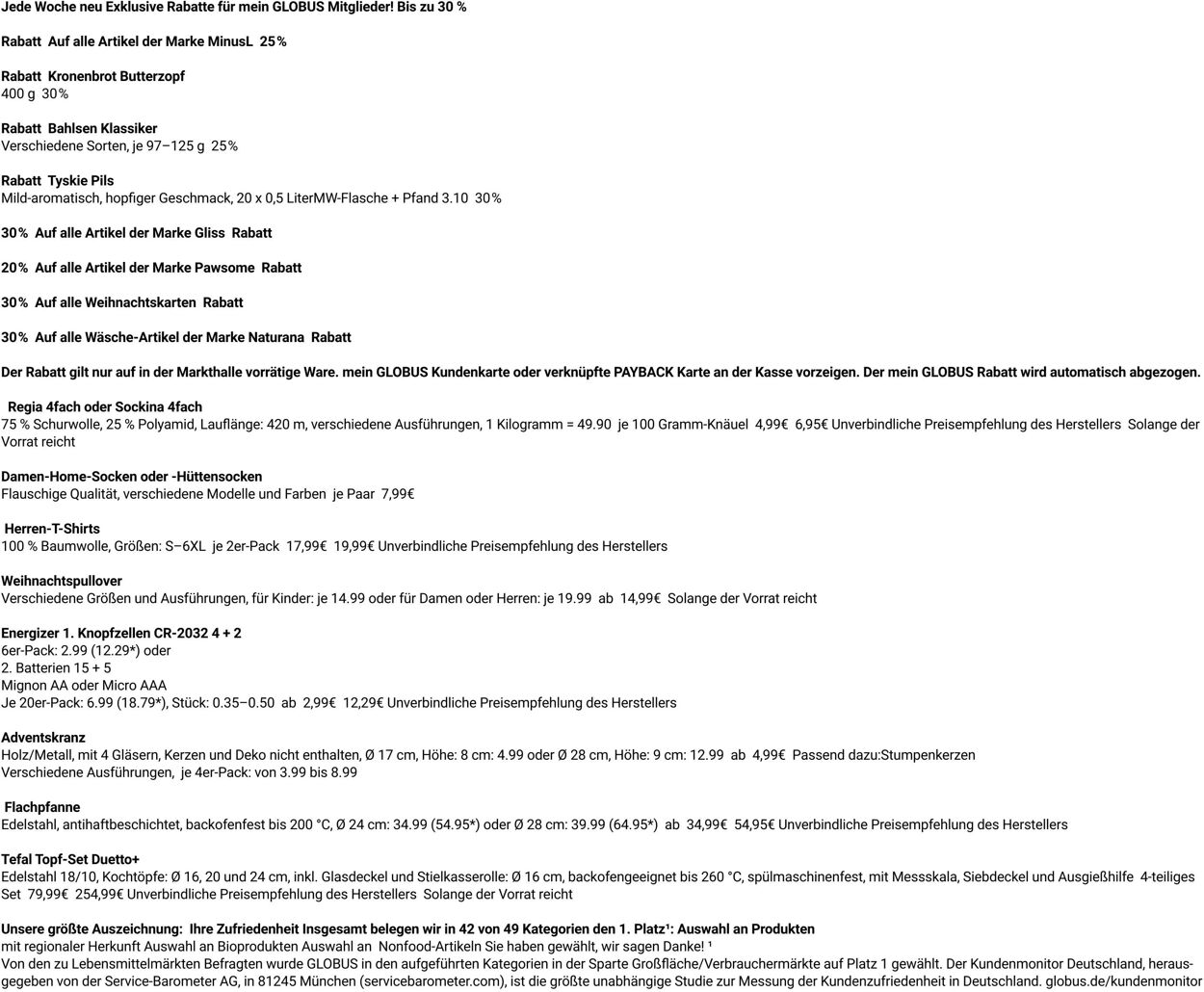 Prospekt Globus 03.11.2025 - 08.11.2025