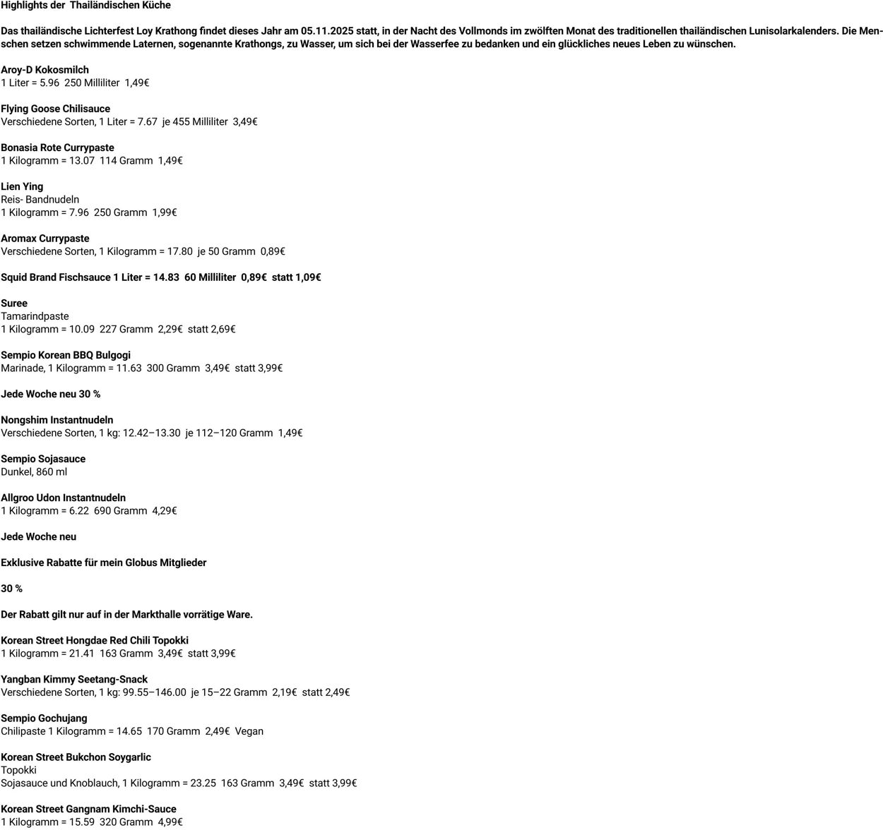Prospekt Globus 03.11.2025 - 08.11.2025