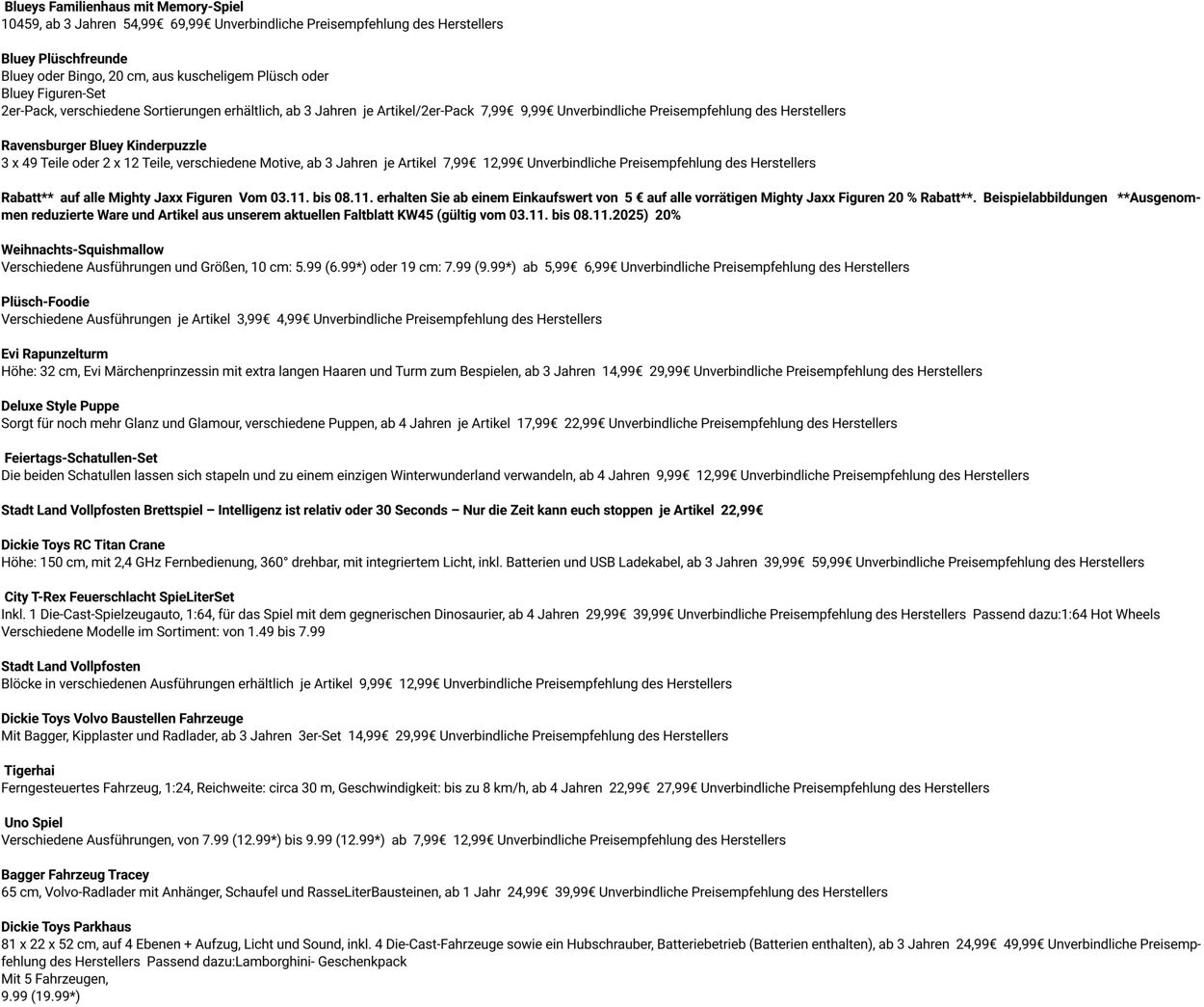 Prospekt Globus 03.11.2025 - 08.11.2025