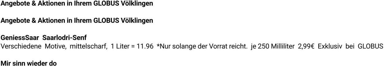Prospekt Globus 03.11.2025 - 08.11.2025