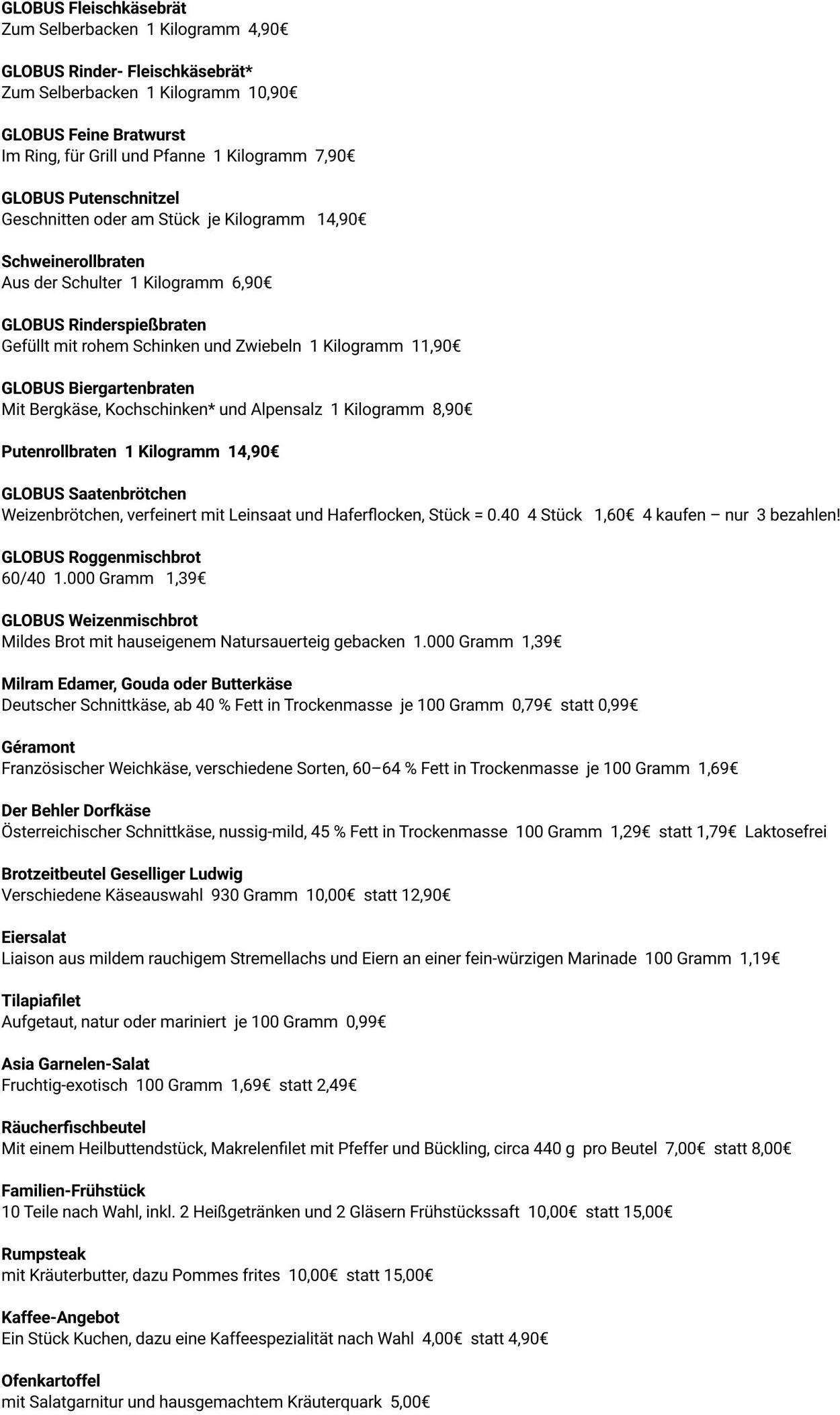 Prospekt Globus 03.11.2025 - 08.11.2025