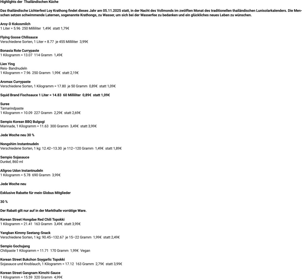 Prospekt Globus 03.11.2025 - 08.11.2025