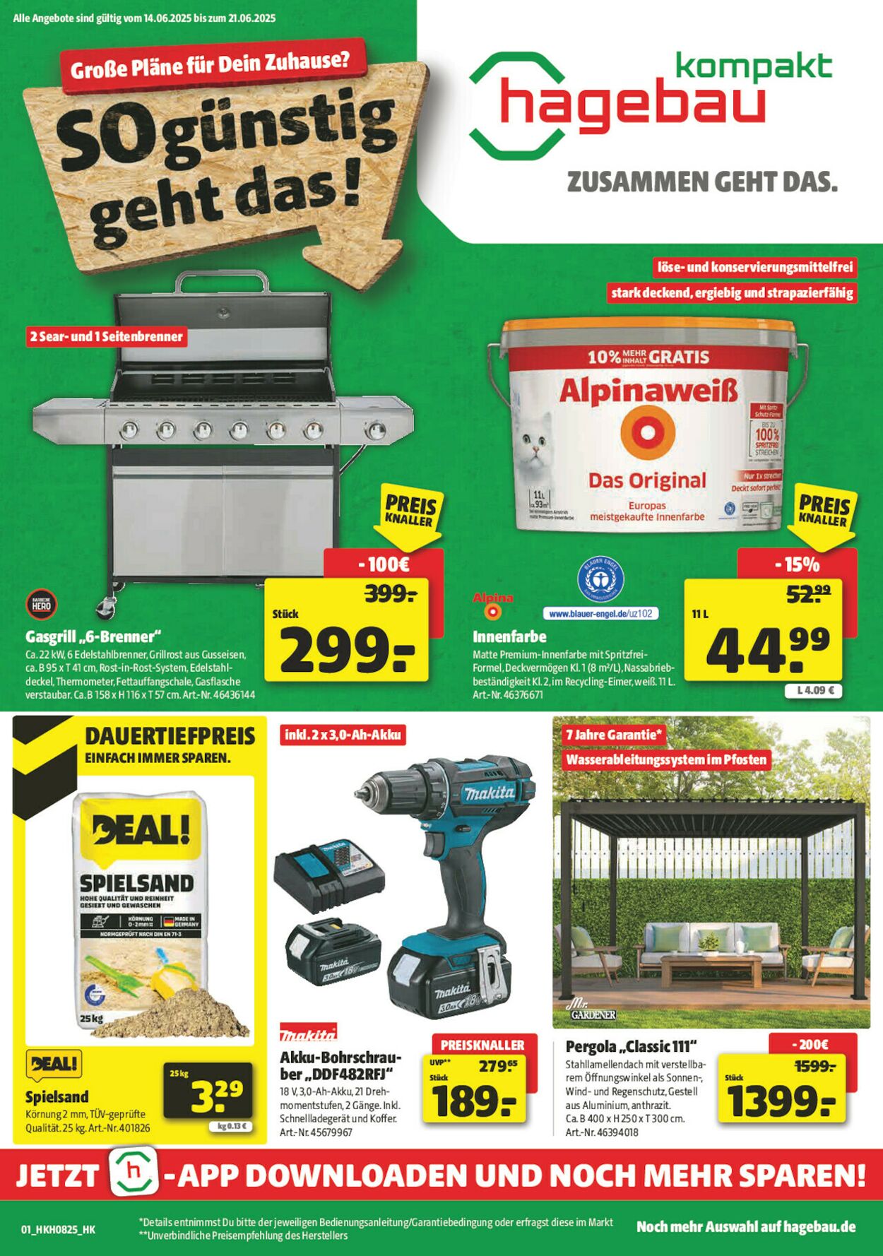 Prospekt Hagebaumarkt 14.06.2025 - 21.06.2025