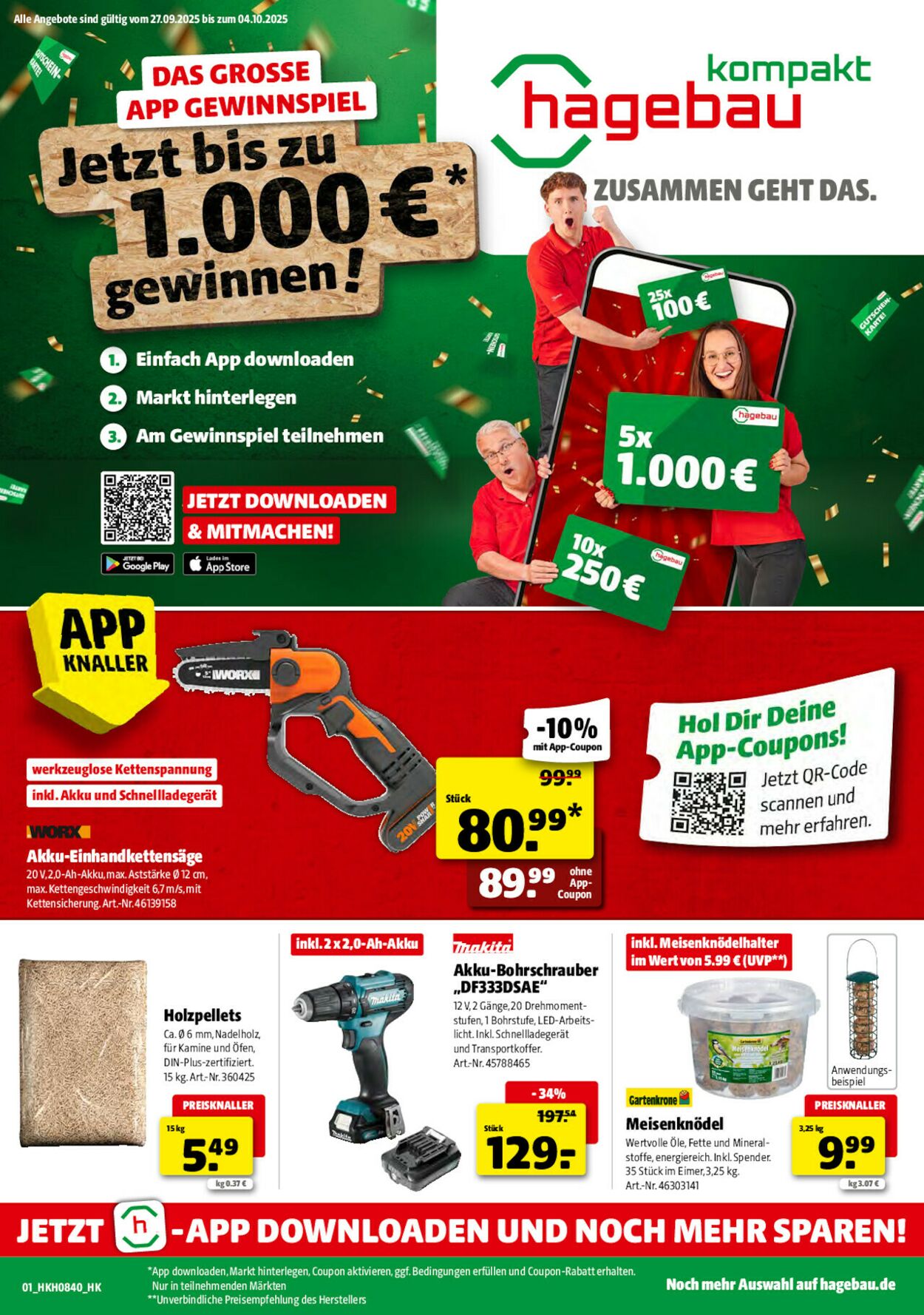 Prospekt Hagebaumarkt 27.09.2025 - 04.10.2025