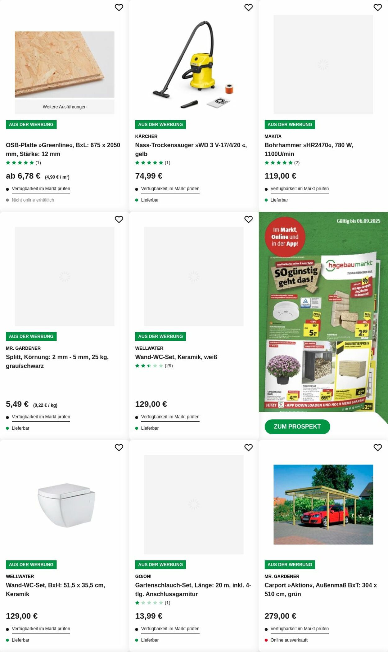 Prospekt Hagebaumarkt 01.09.2025 - 10.09.2025