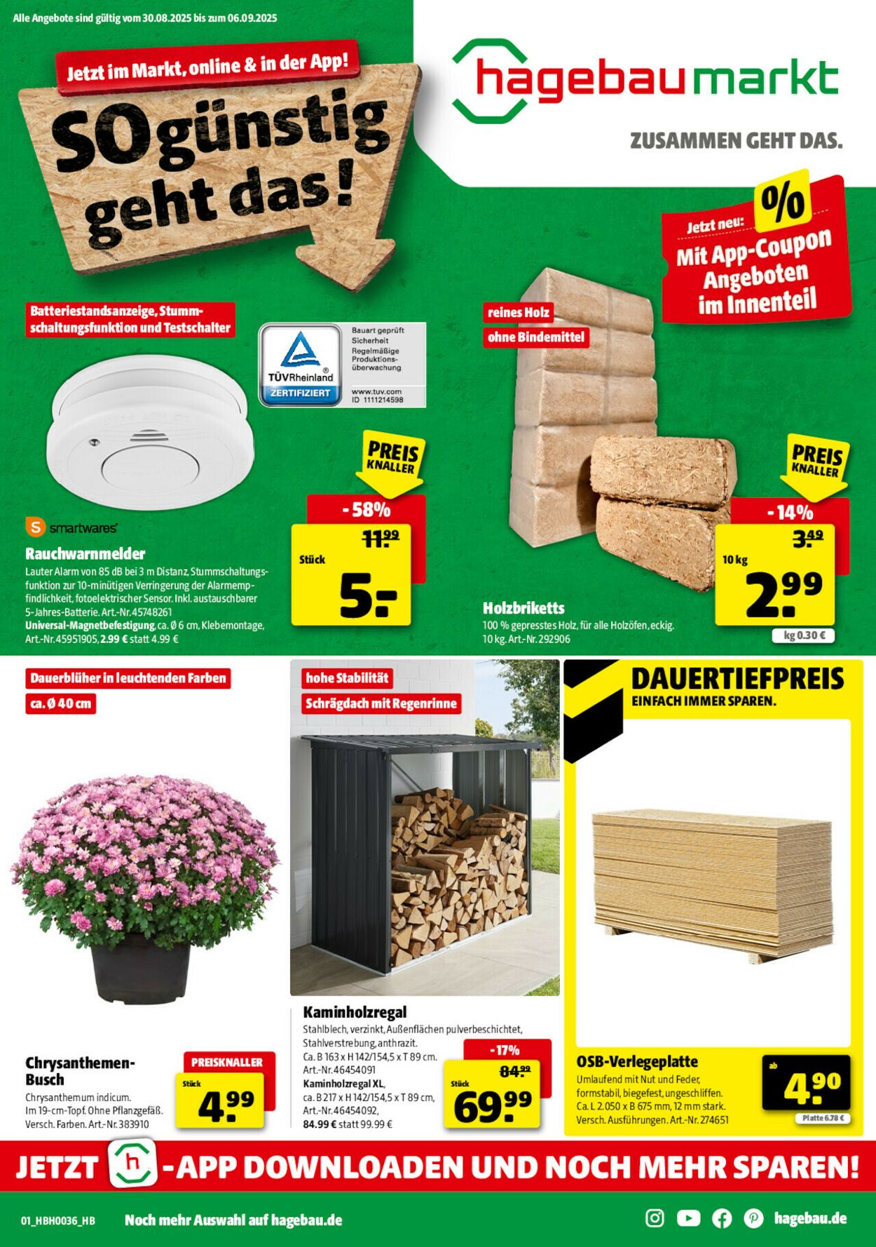 Prospekt Hagebaumarkt 30.08.2025 - 06.09.2025
