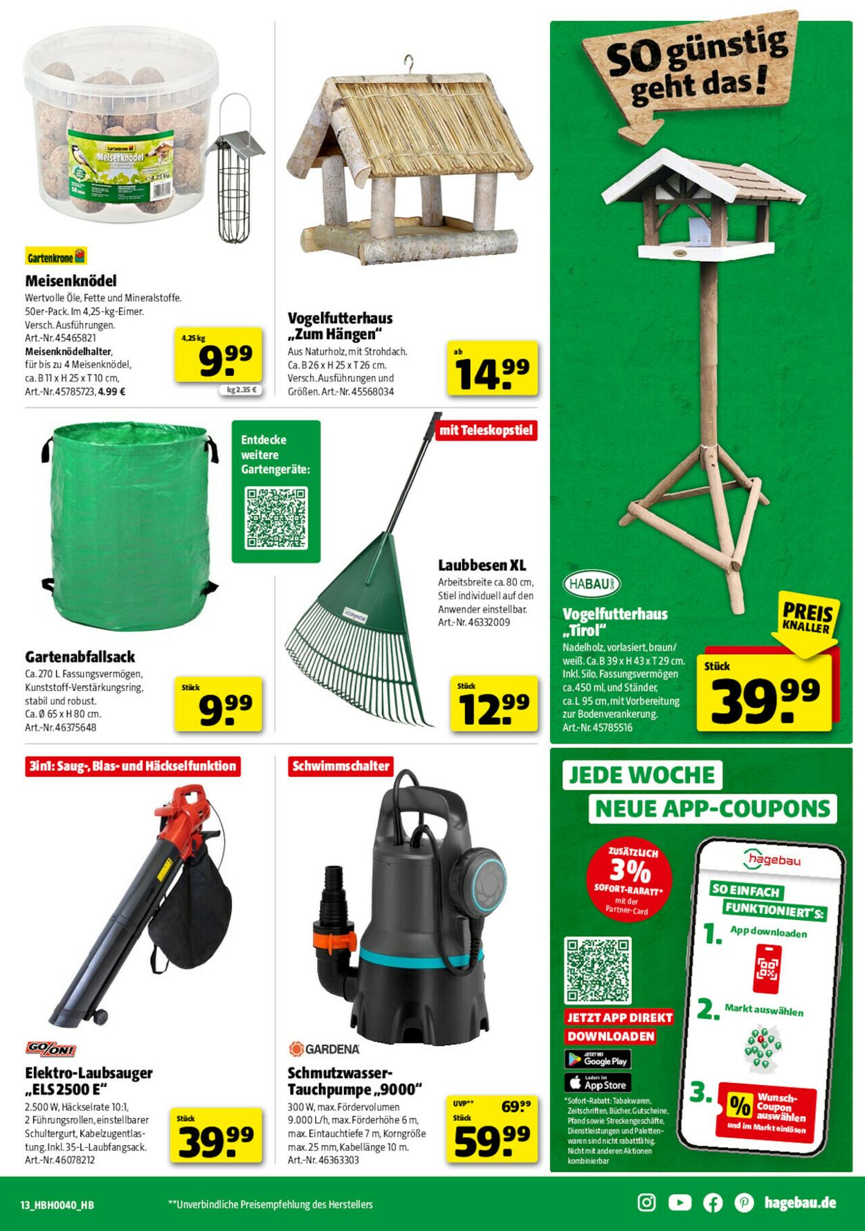 Prospekt Hagebaumarkt 27.09.2025 - 04.10.2025